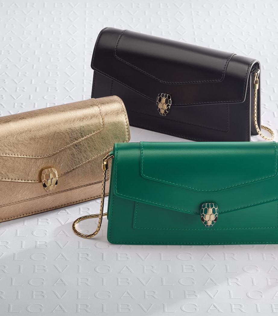 Serpenti Forever Chain Wallet GREEN LIGHT Image 4