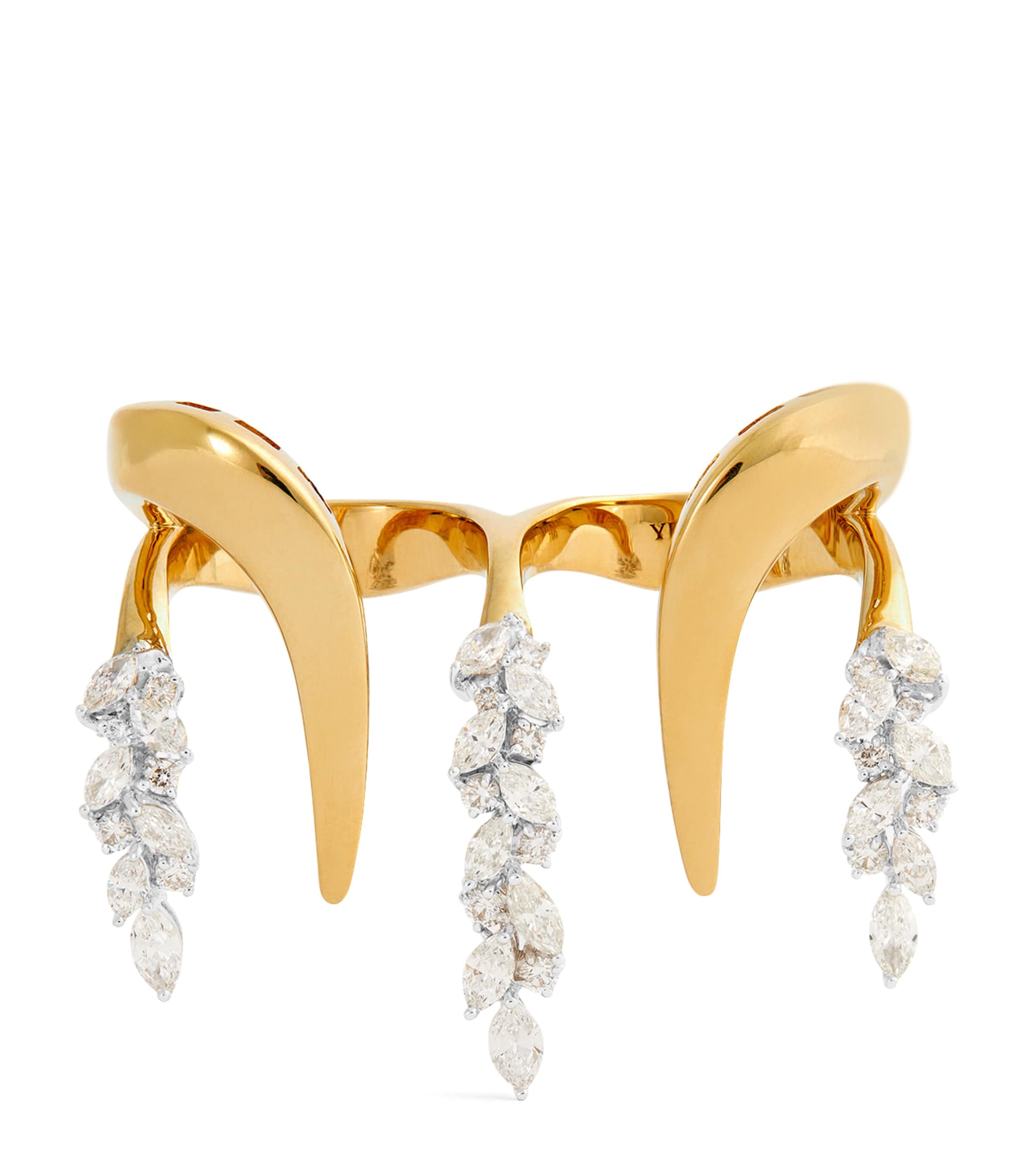 Yeprem Yellow Gold And Diamond Golden Strada Ring