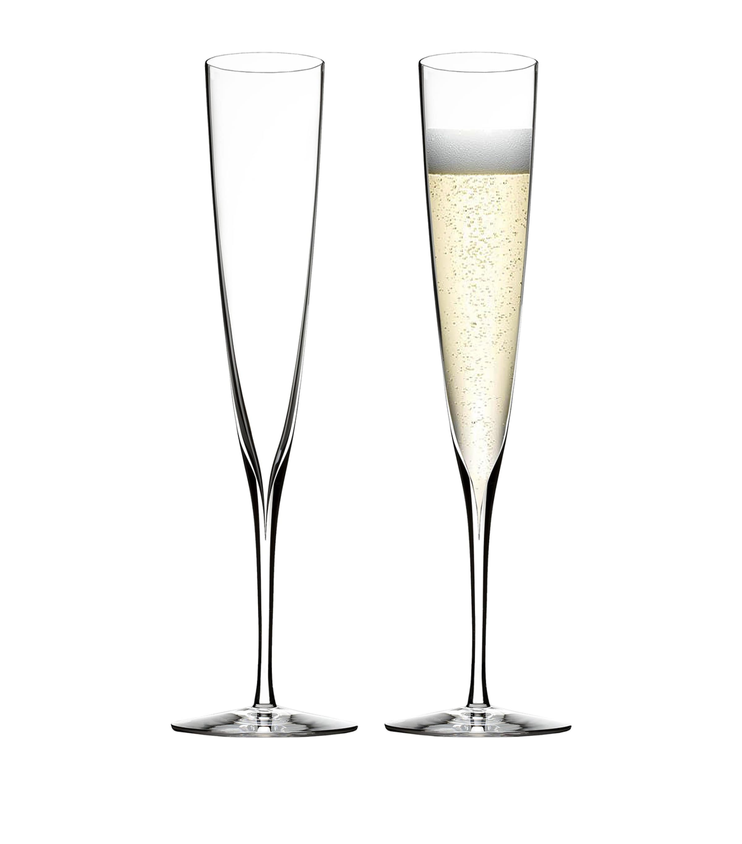 Elegance Champagne Trumpet FlutesSet of 2 CLEAR Image 3