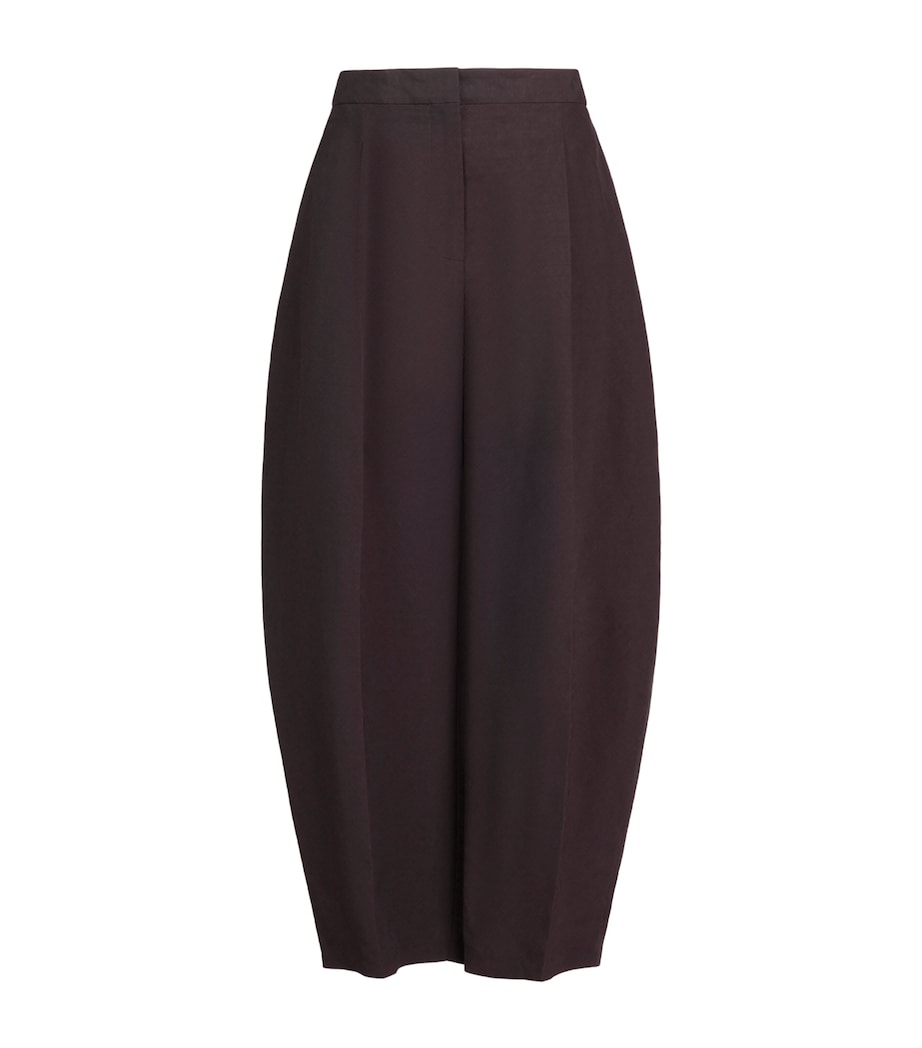 Alaïa Womens Round Tailored Trousers Aubergine Image 1