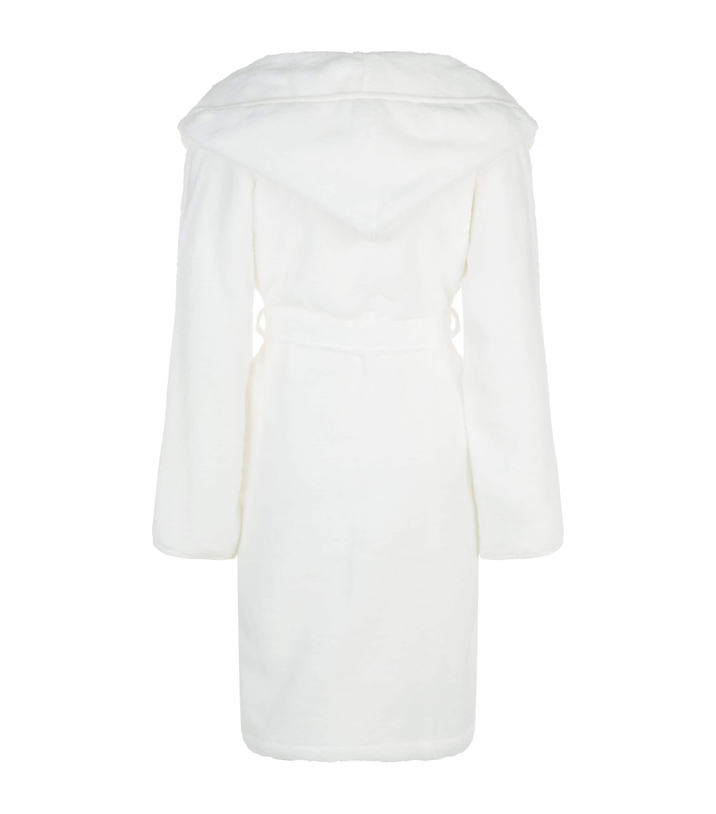 Zero Twist Hooded Bathrobe (Medium) WHITE Image 2