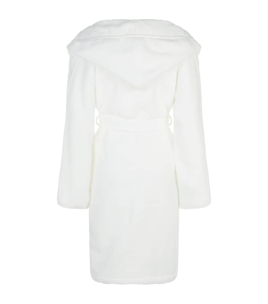 Zero Twist Hooded Bathrobe (Medium) WHITE Image 2