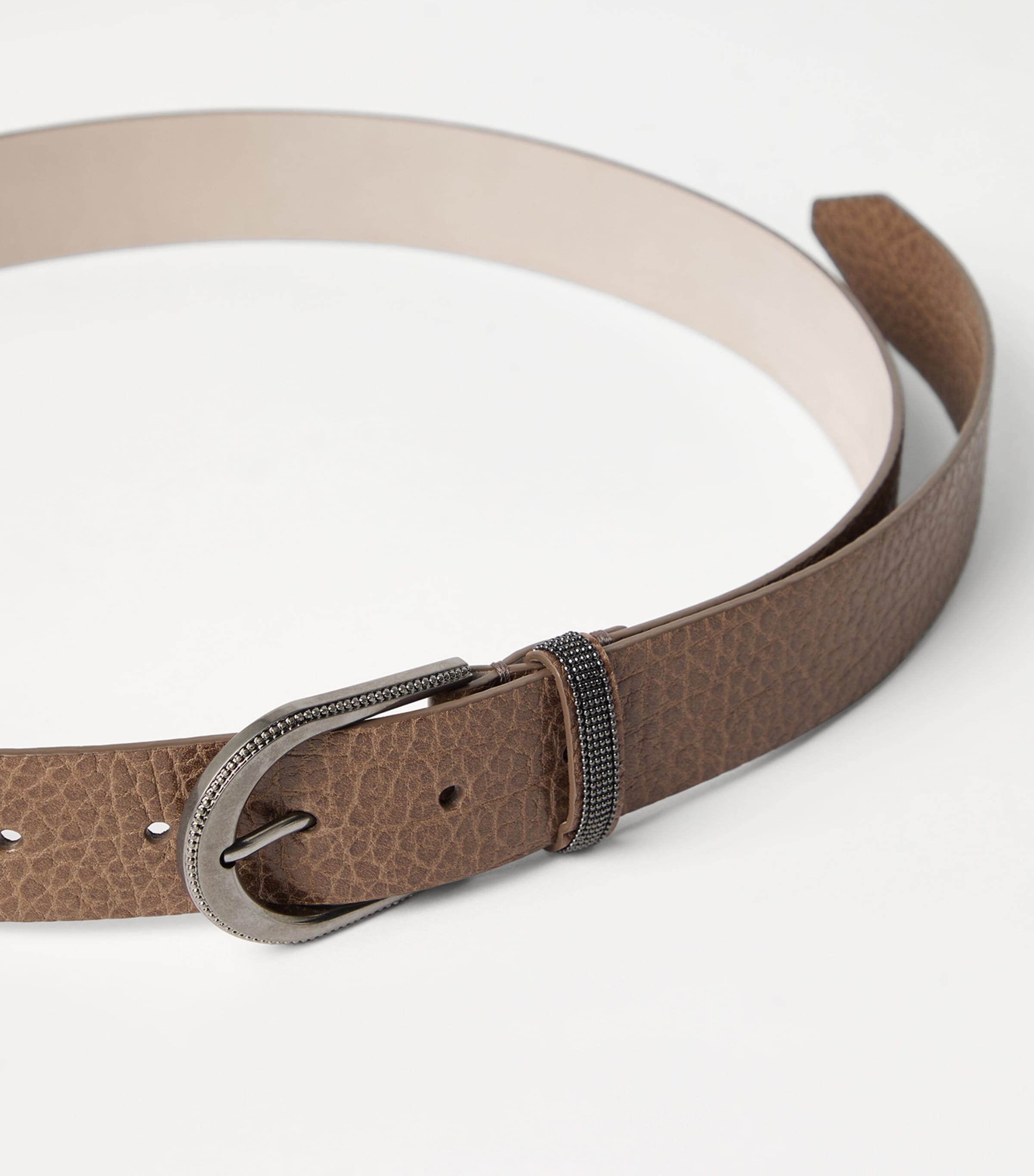 BRUNELLO CUCINELLI Leather belt with monili detail ベルト Brunello Cucinelli Leather Monili Buckle Wide Corset Belt Brown