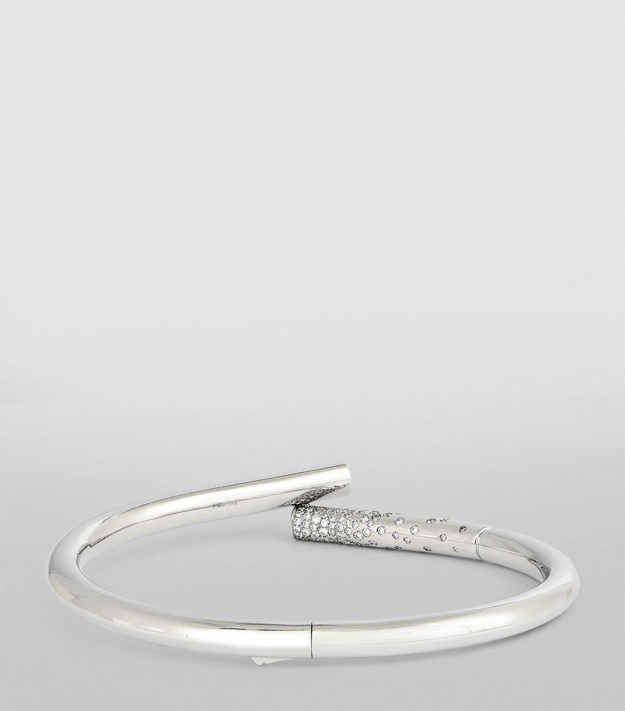 Tabayer White Gold and Diamond Oera Bangle White Gold Image 2