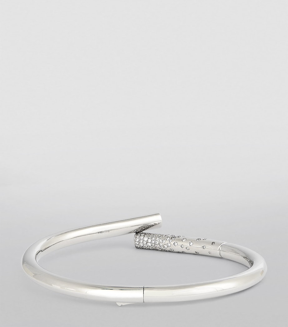 White Gold and Diamond Oera Bangle WHITE GOLD Image 2