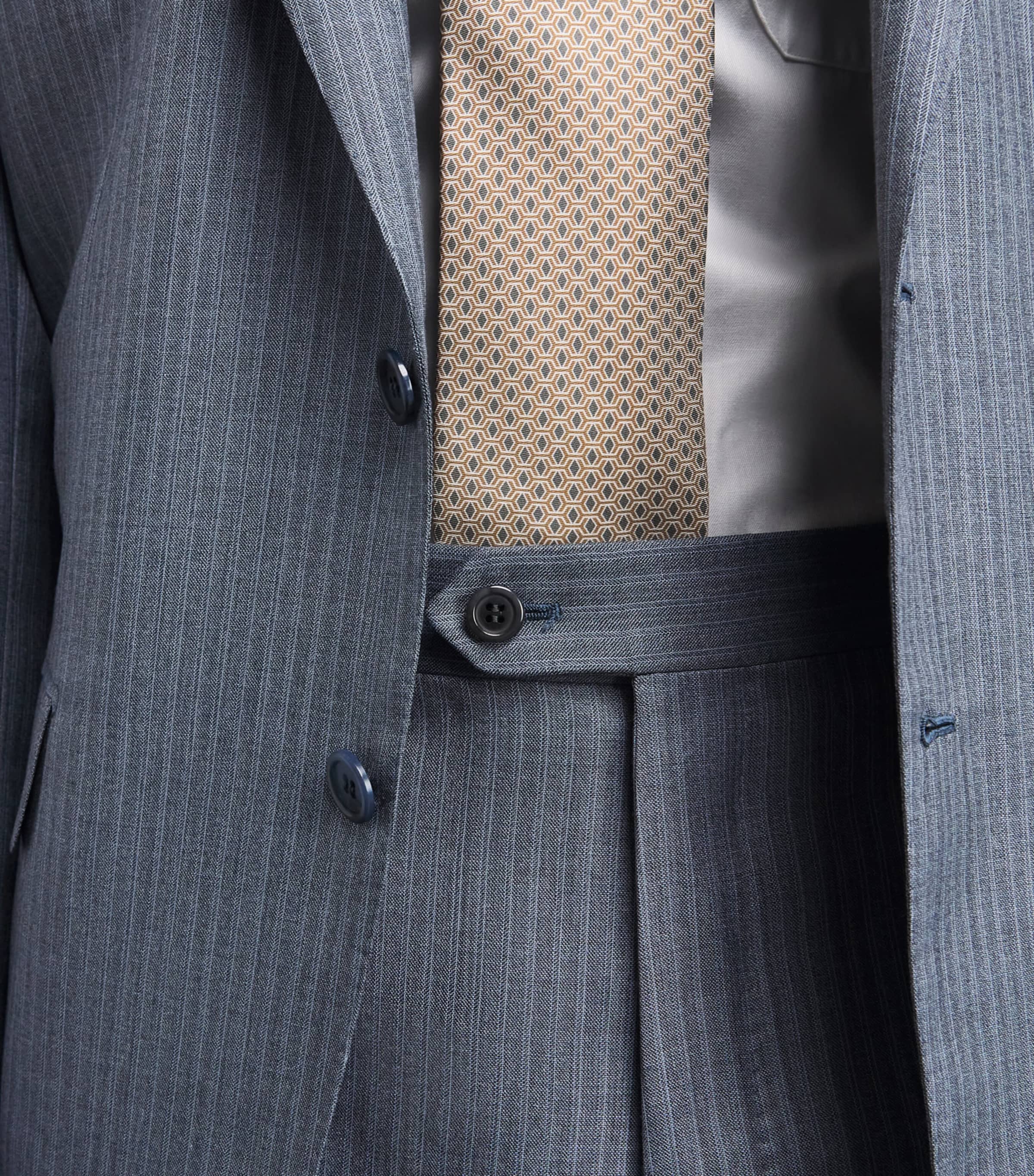 Brioni Mens Cashmere-Silk Stripe Brunico 2-Piece Suit Image 5