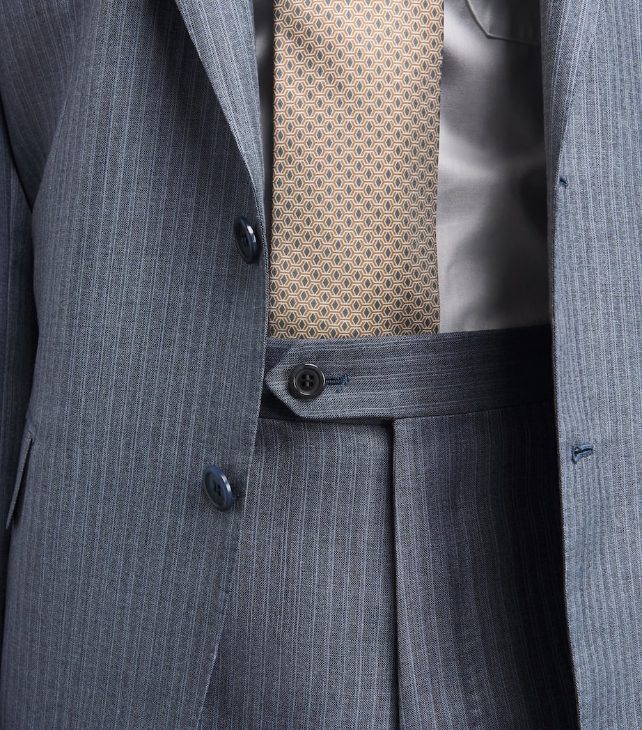 Brioni Mens Cashmere-Silk Stripe Brunico 2-Piece Suit Image 5