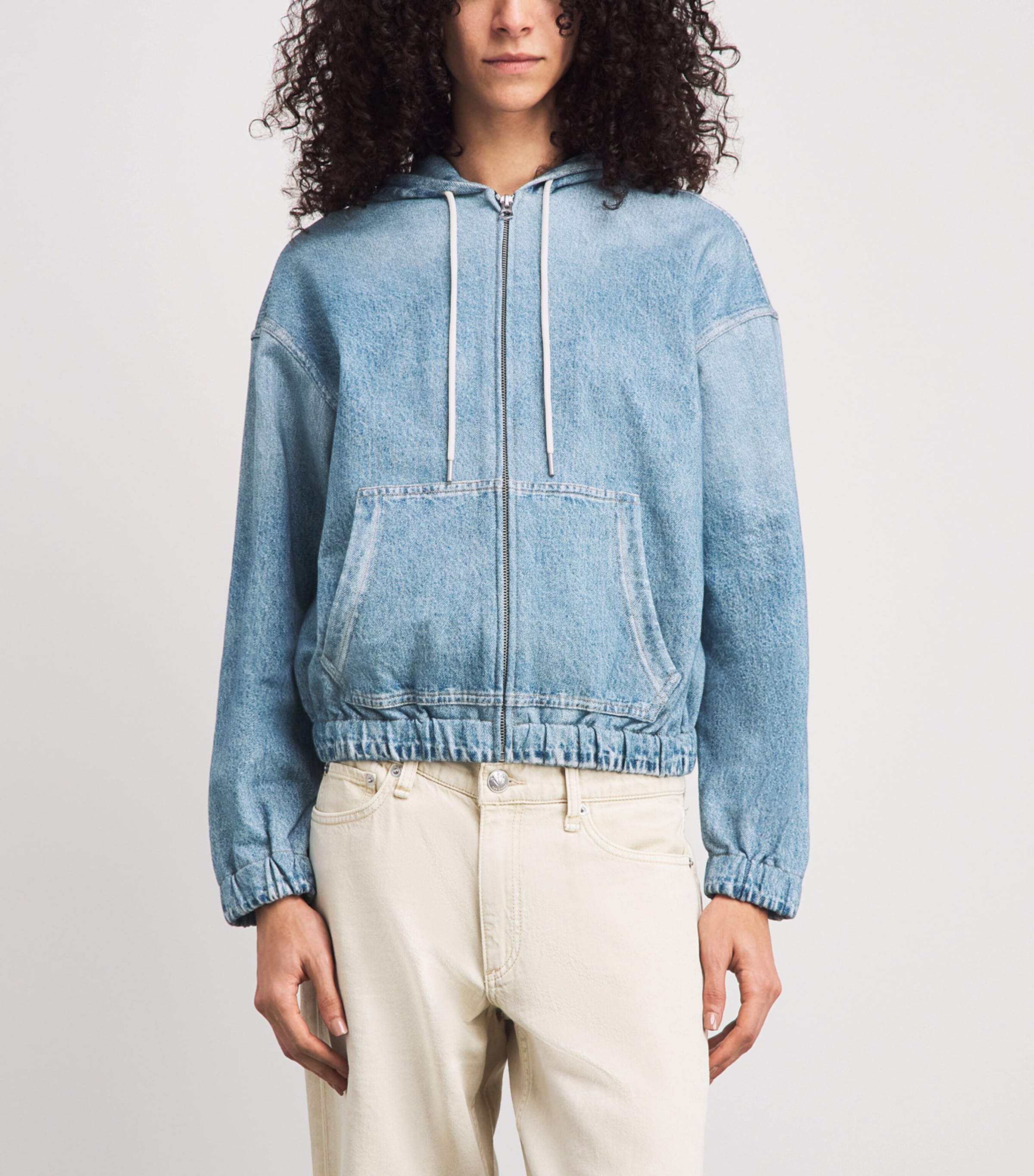 Rag & Bone Womens Miramar Terry Zip-Up Hoodie Valen Image 4