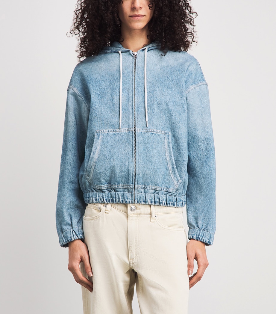 Rag & Bone Womens Miramar Terry Zip-Up Hoodie Valen Image 4
