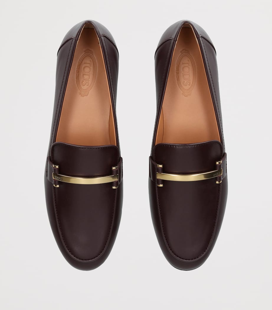 Leather Barretta Mocassins DARK BROWN Image 4