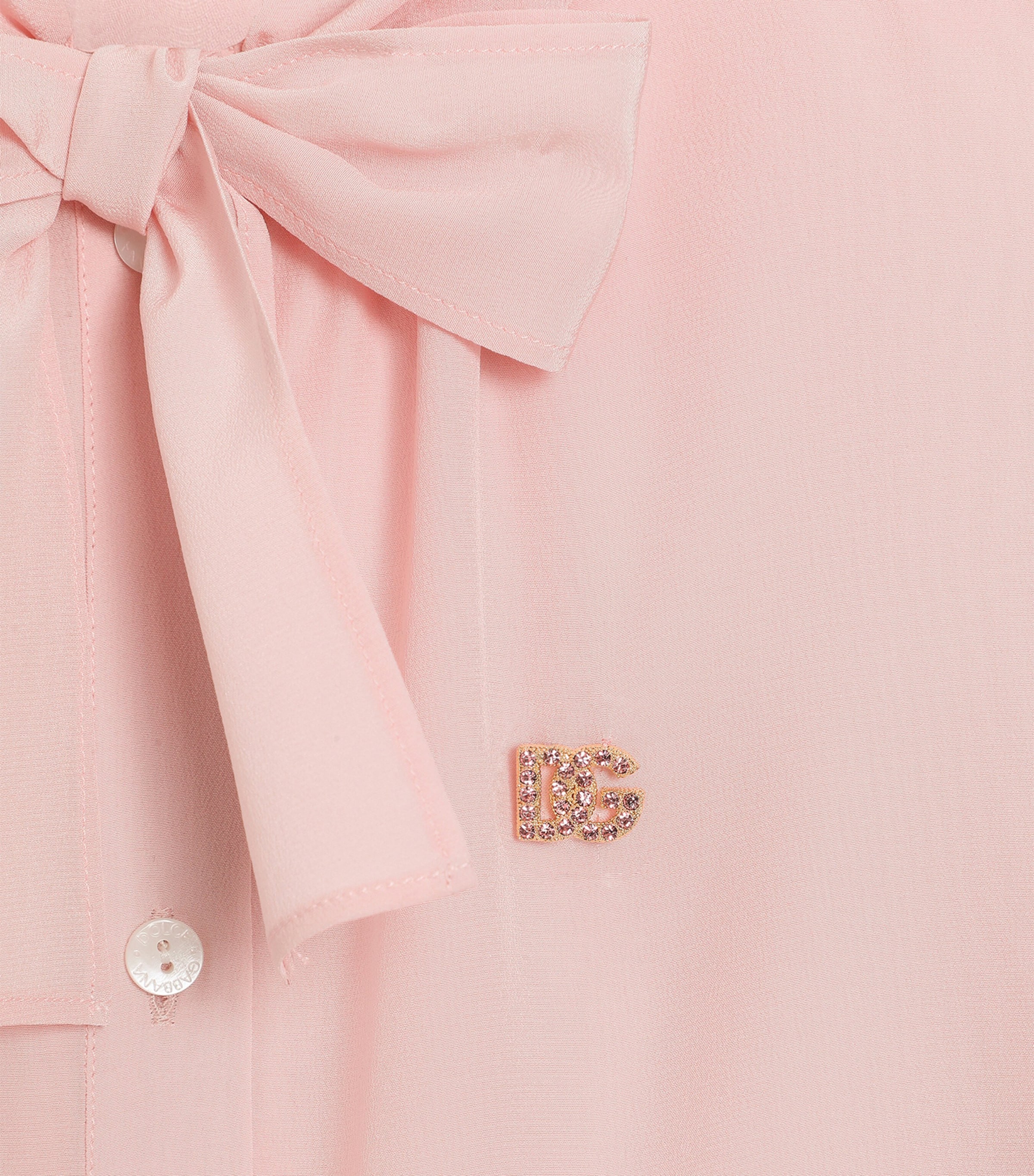 Silk Crepe de Chine Shirt (8-12+ Years) F0320-DARK ROSE 2 Image 4