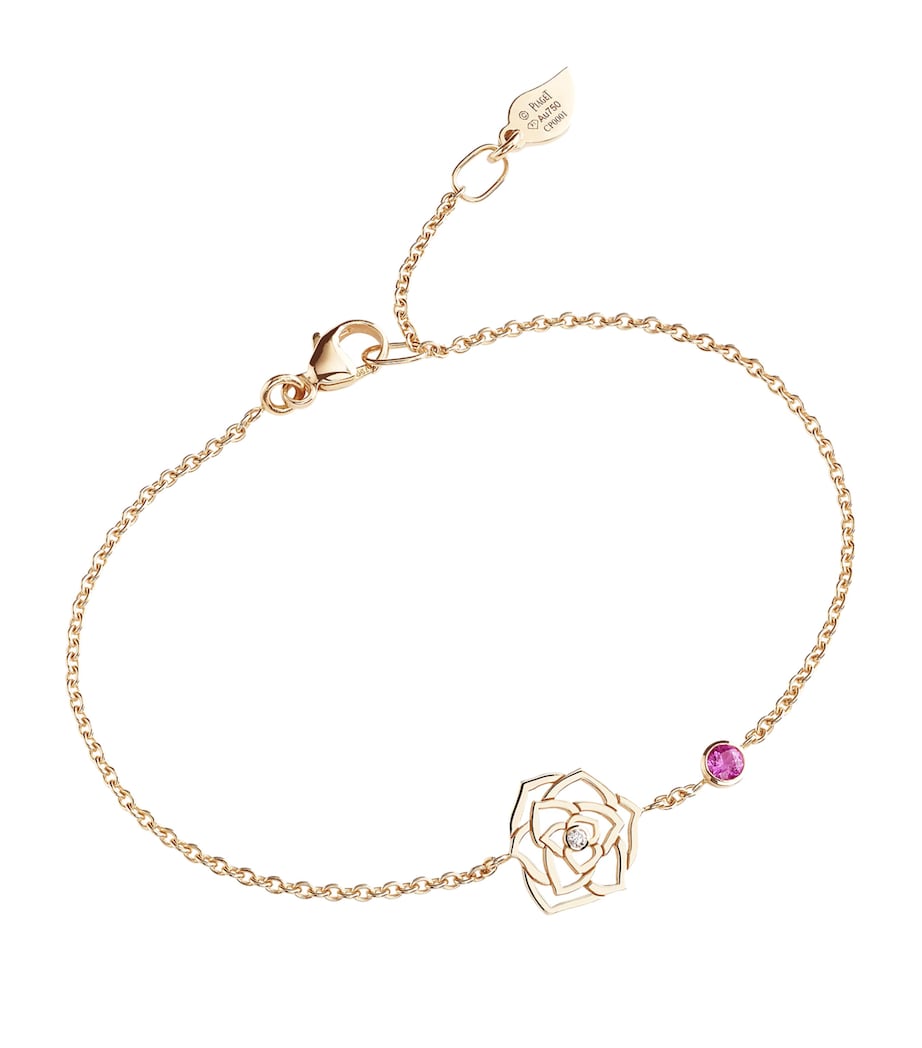 Piaget Rose Gold, Diamond and Sapphire Rose Bracelet Pink Image 1