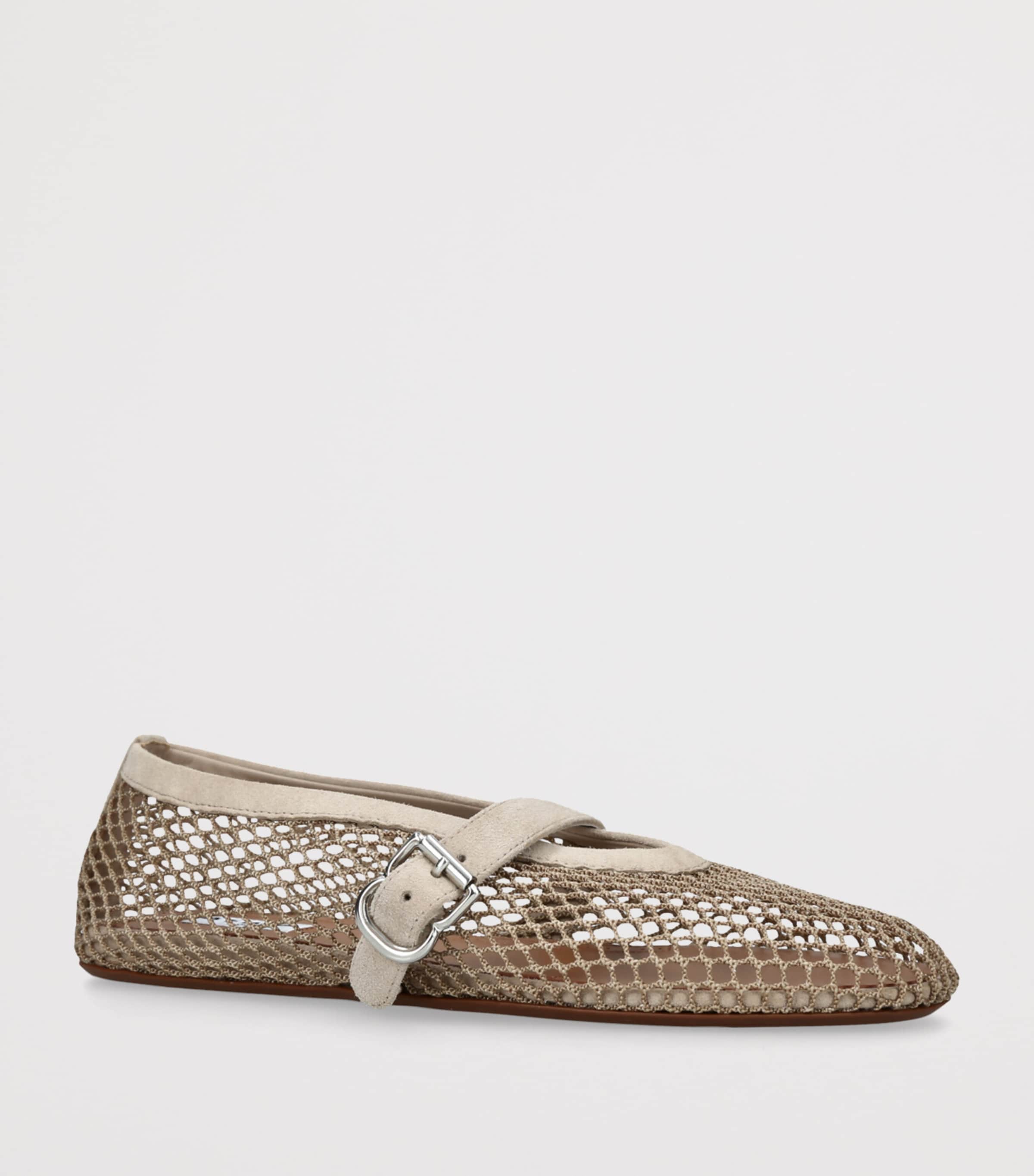 Mesh Ballet Flats BEIGE OTH Image 4