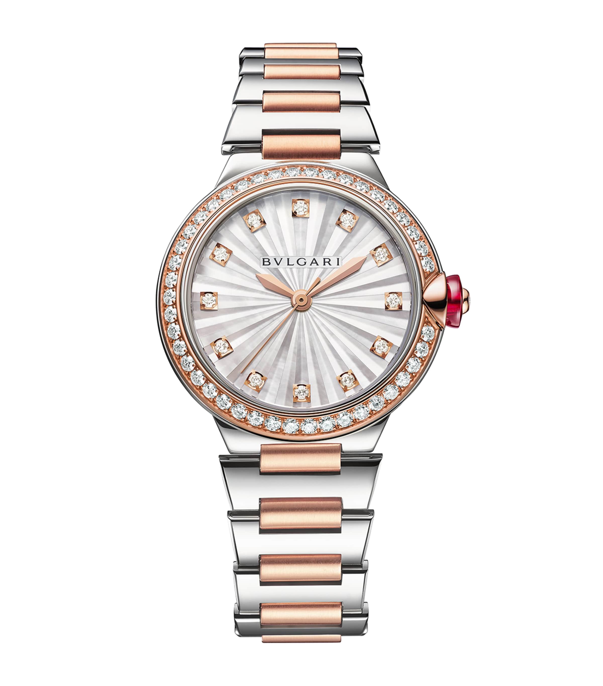 Rose Gold, Stainless Steel and Diamond Lvcea Watch 33mm ROSE GOLD Image 1