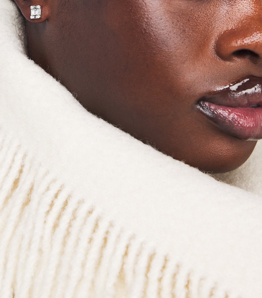 White Gold and Diamond Stud Earrings (0.70ctw) WHITE GOLD Image 2