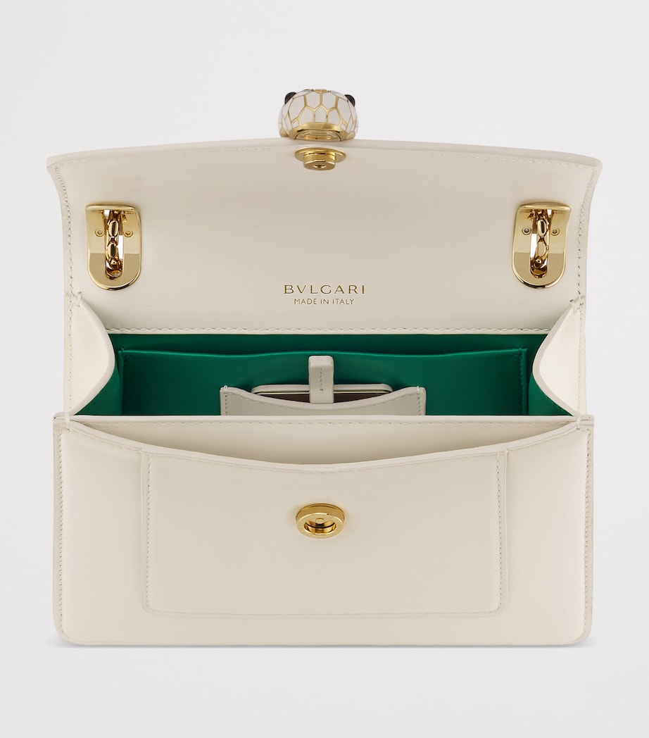 Small Leather Serpent Forever Shoulder Bag WHITE Image 2