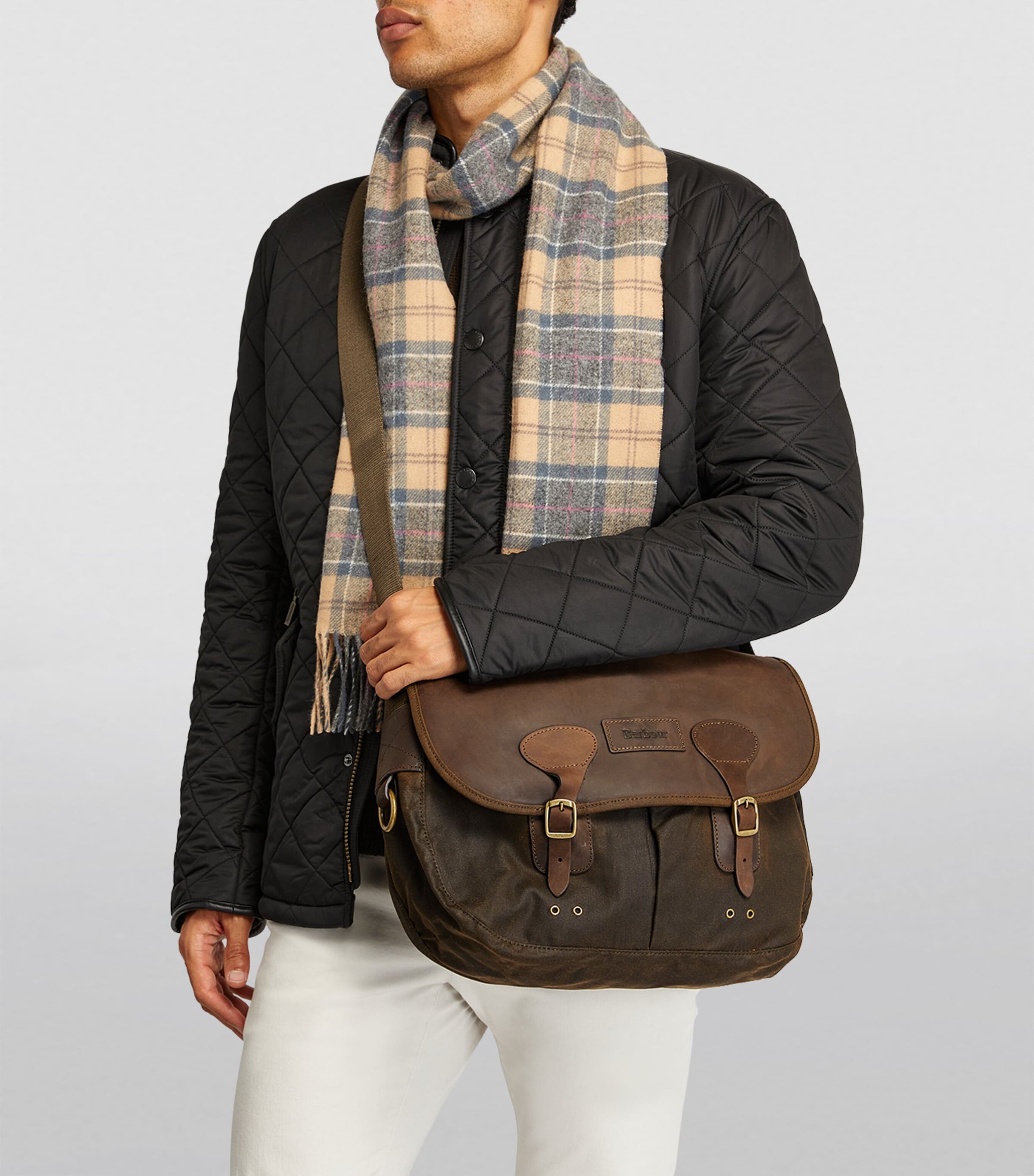 Barbour Waxed Tarras Messenger Bag | Harrods UK