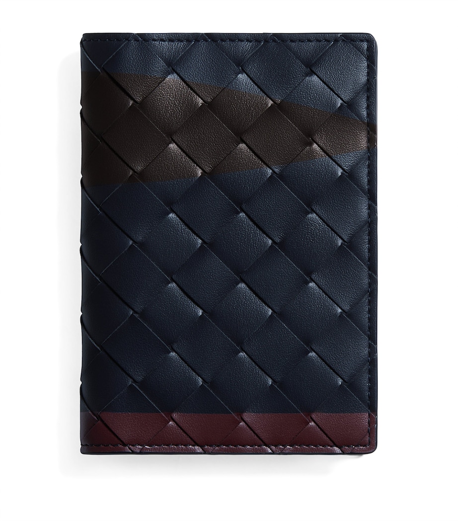 Bottega Veneta Leather Intrecciato Passport Holder Image 1