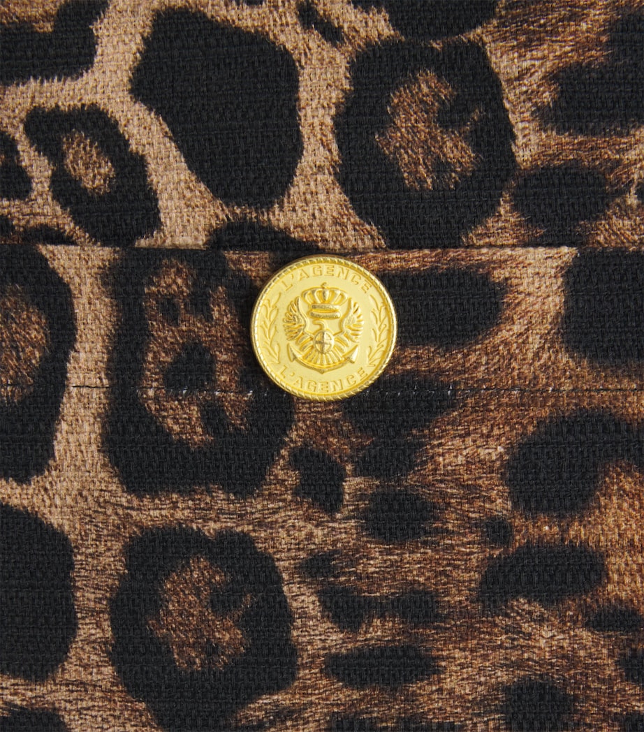 Cotton Leopard Cyra Mini Skirt BROWN MLTI PATCH LEO Image 5