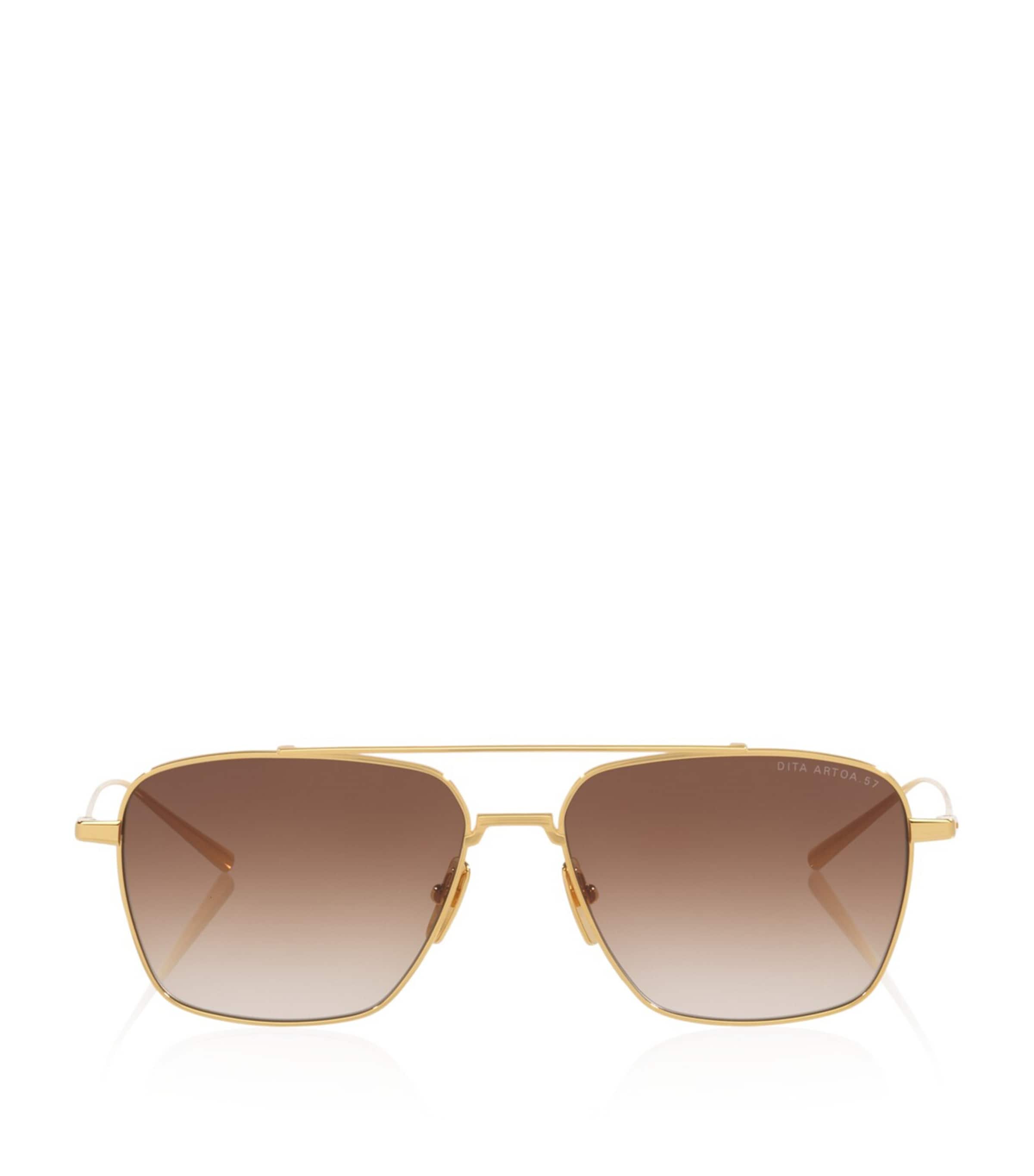DITA Titanium Artoa 57X Pilot Sunglasses Gold Image 1