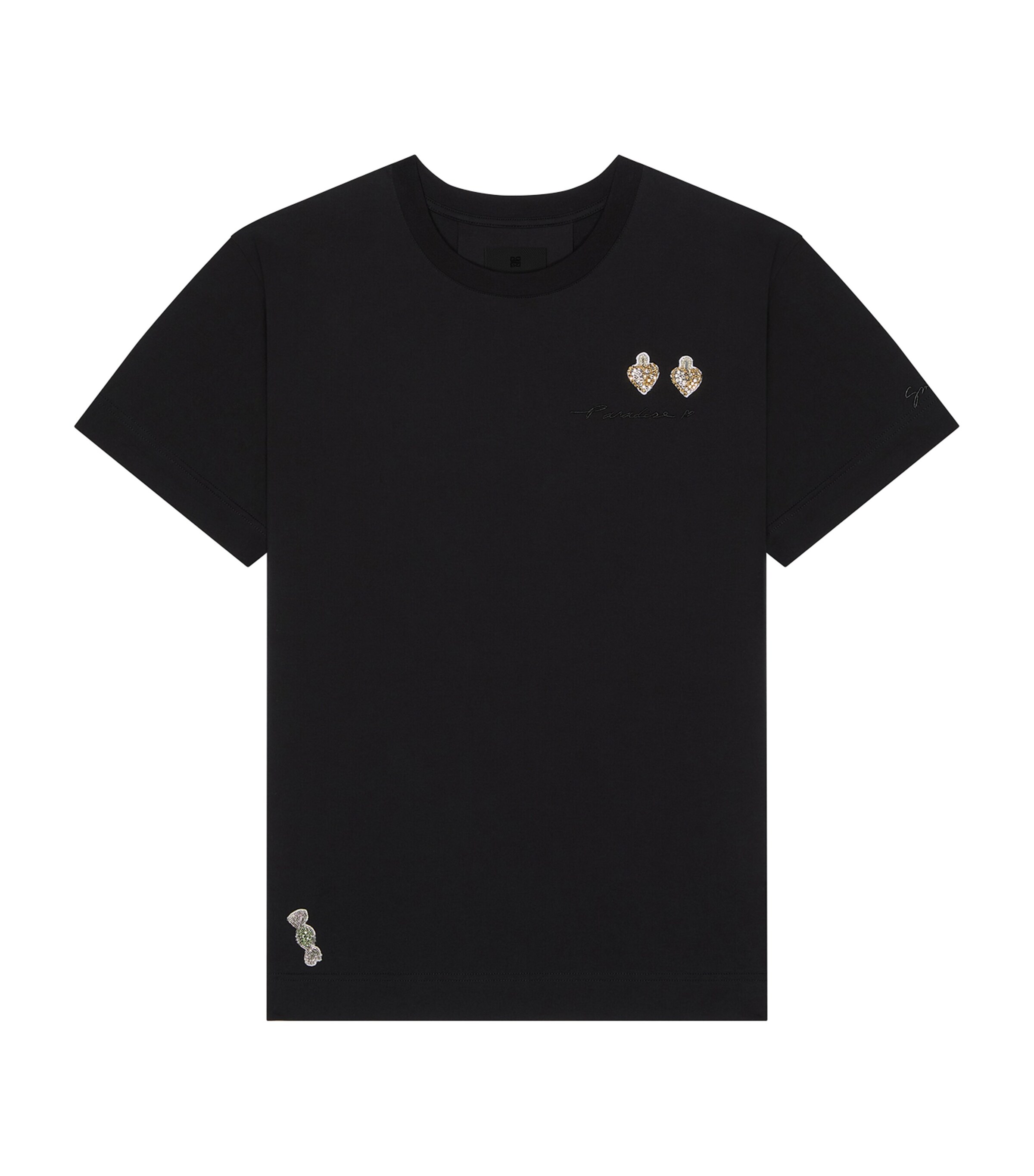 Tシャツ・カットソー GIVENCHY BLACK COTTON T-SHIRT WITH LOGO PATCH Givenchy Cotton Patch-Detail T-Shirt | Harrods CA