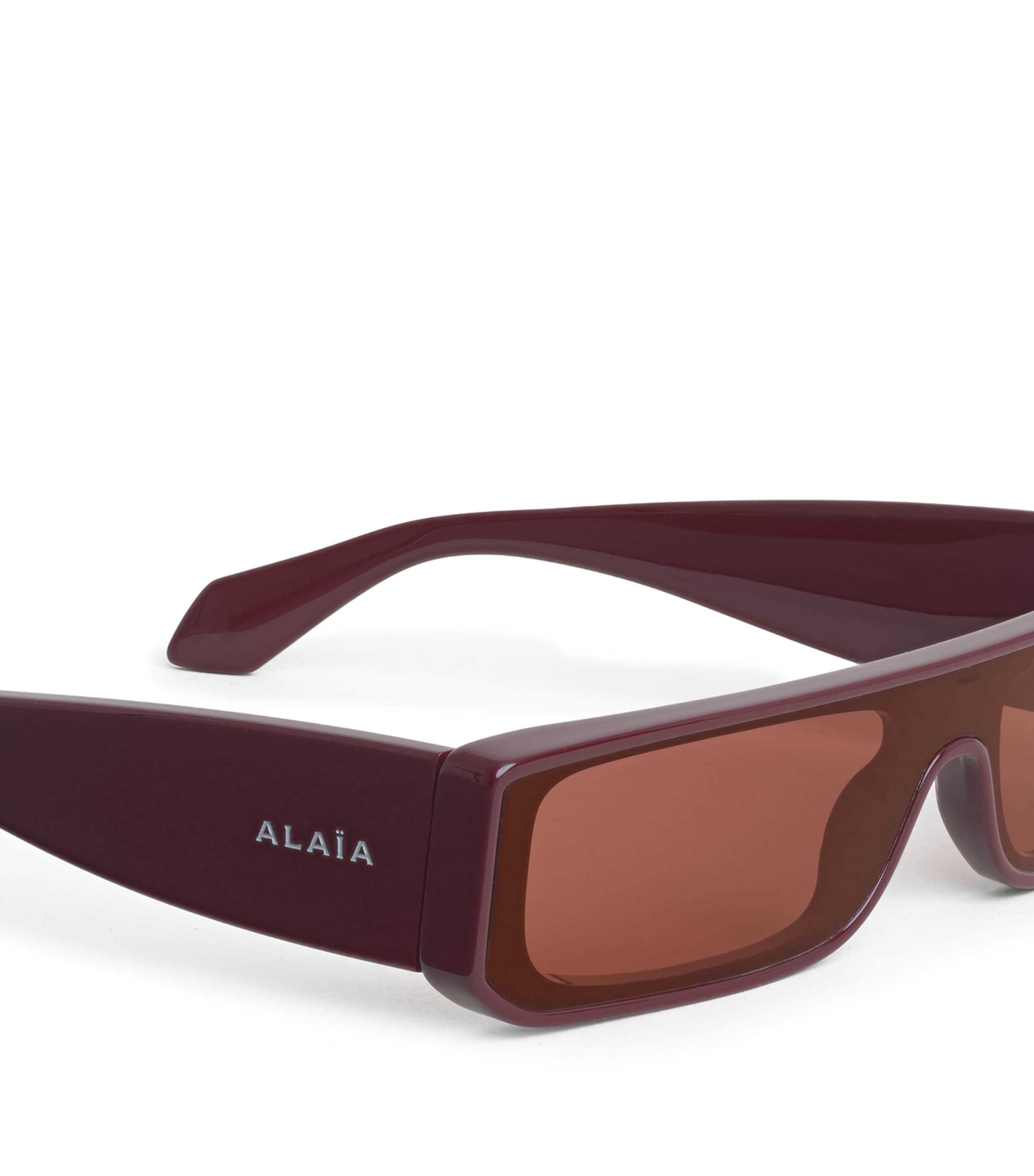 Alaïa Acetate Rectangle Mask Sunglasses Red Image 3