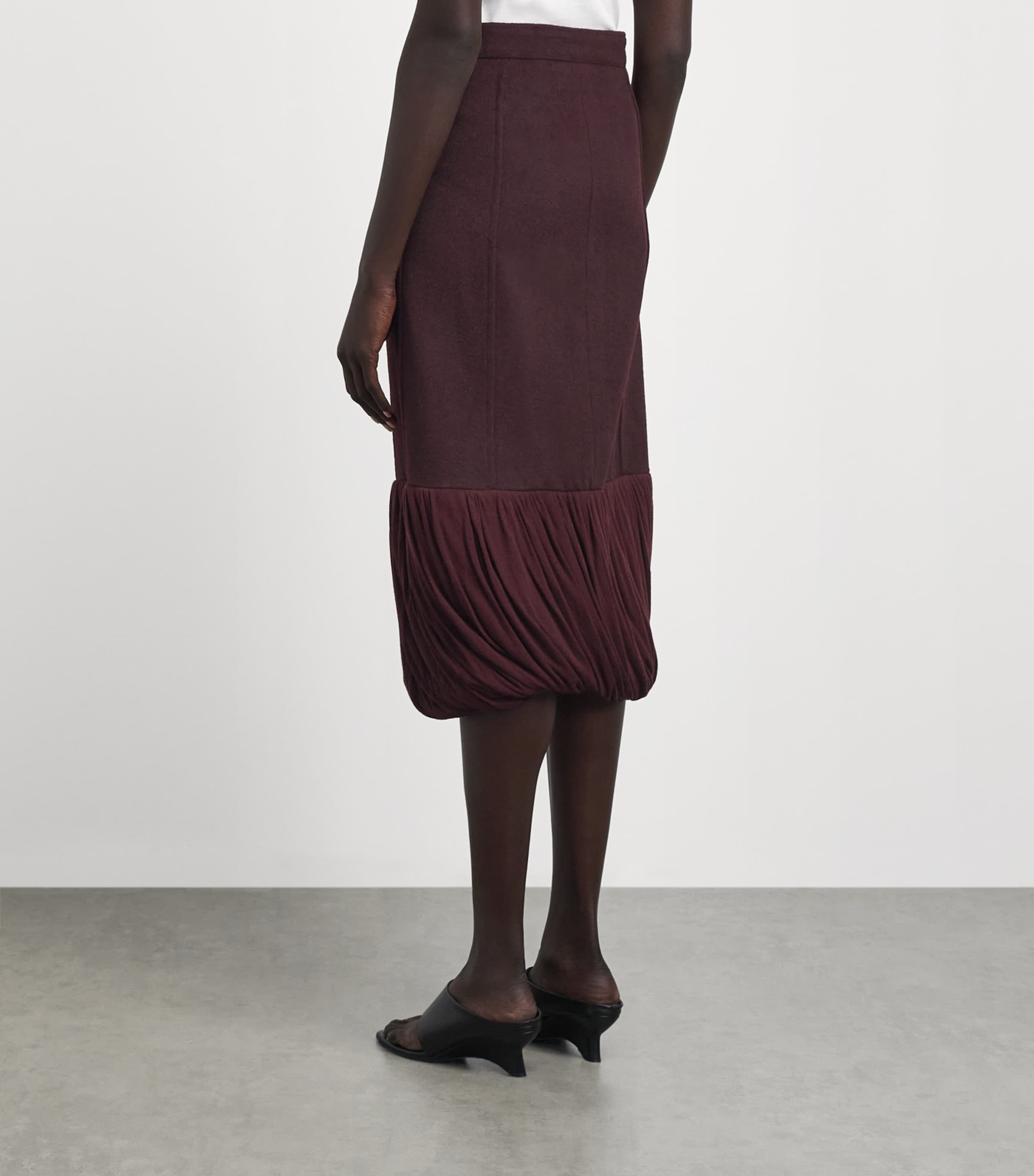 Source Unknown Womens Wool-Blend Dusika Midi Skirt Bg Image 5
