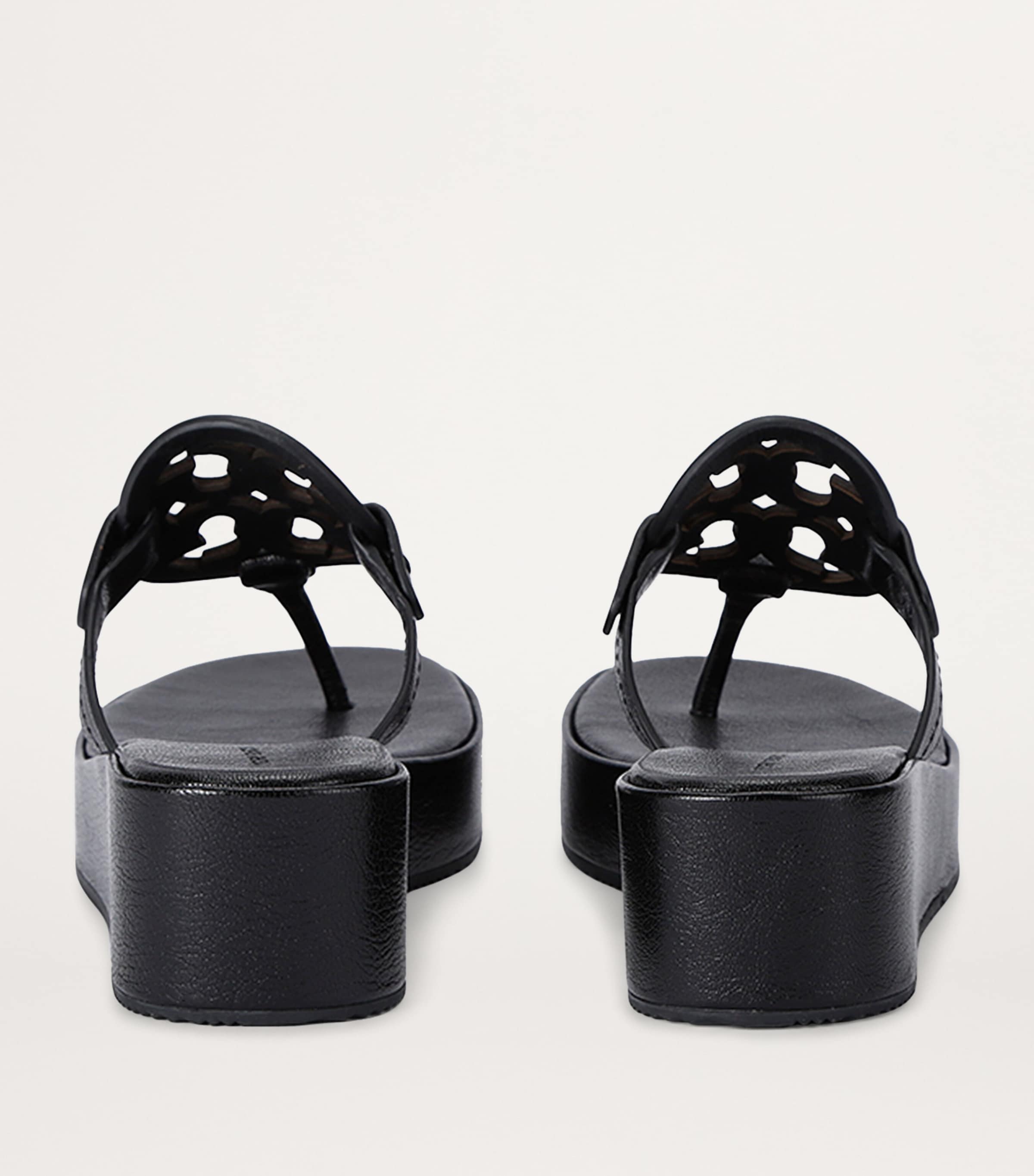 Miller Wedge Sandals 25 BLACK Image 2