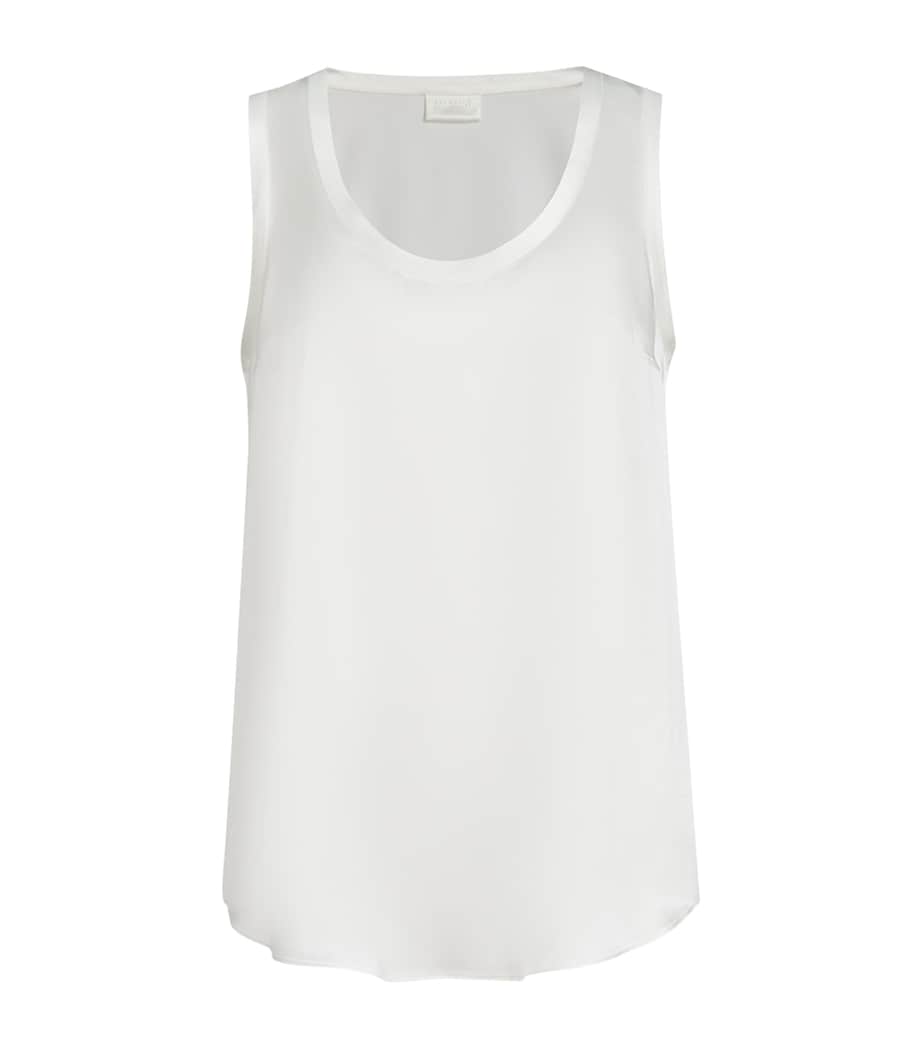 Brunello Cucinelli Womens Stretch-Silk Satin Tank Top Image 1