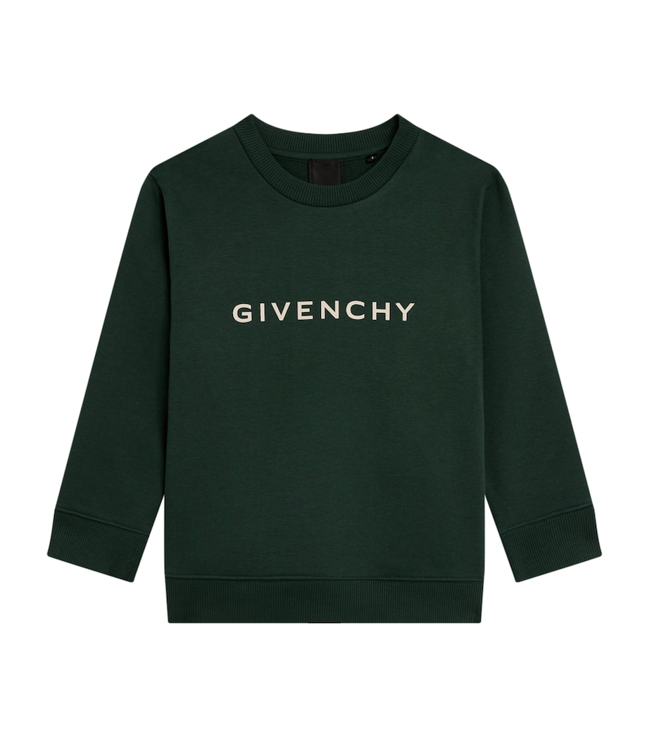 Cotton-Blend Logo Sweatshirt (4-12+ Years) DARK GREEN Image 1