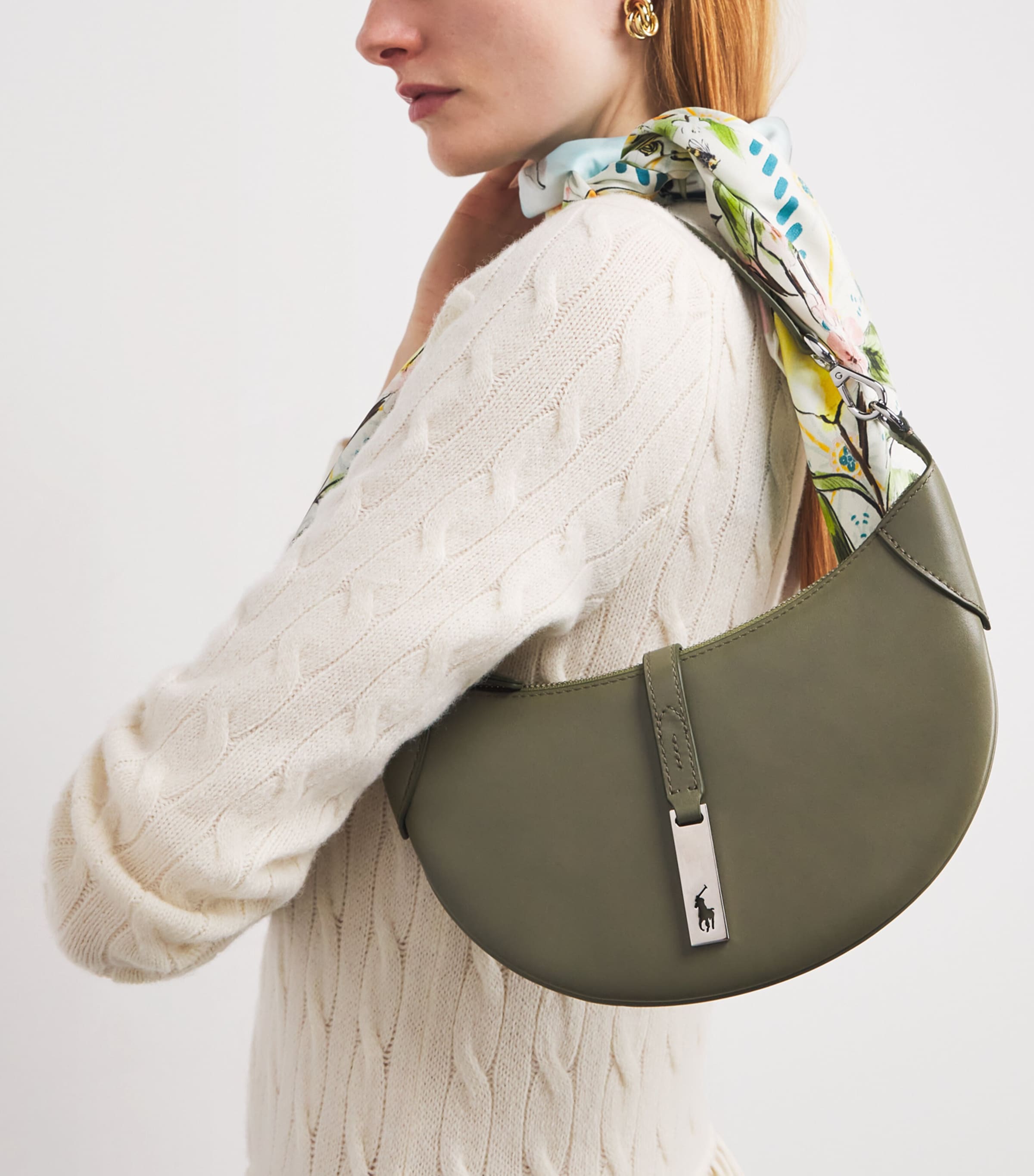 Mini Leather ID Shoulder Bag BASIL Image 2