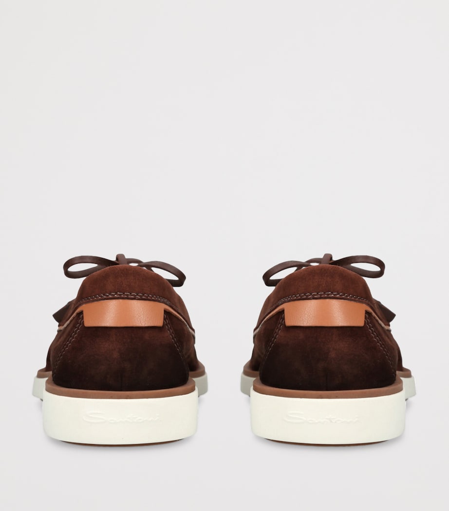 Suede Detroit Boat Shoes BROWN Image 2