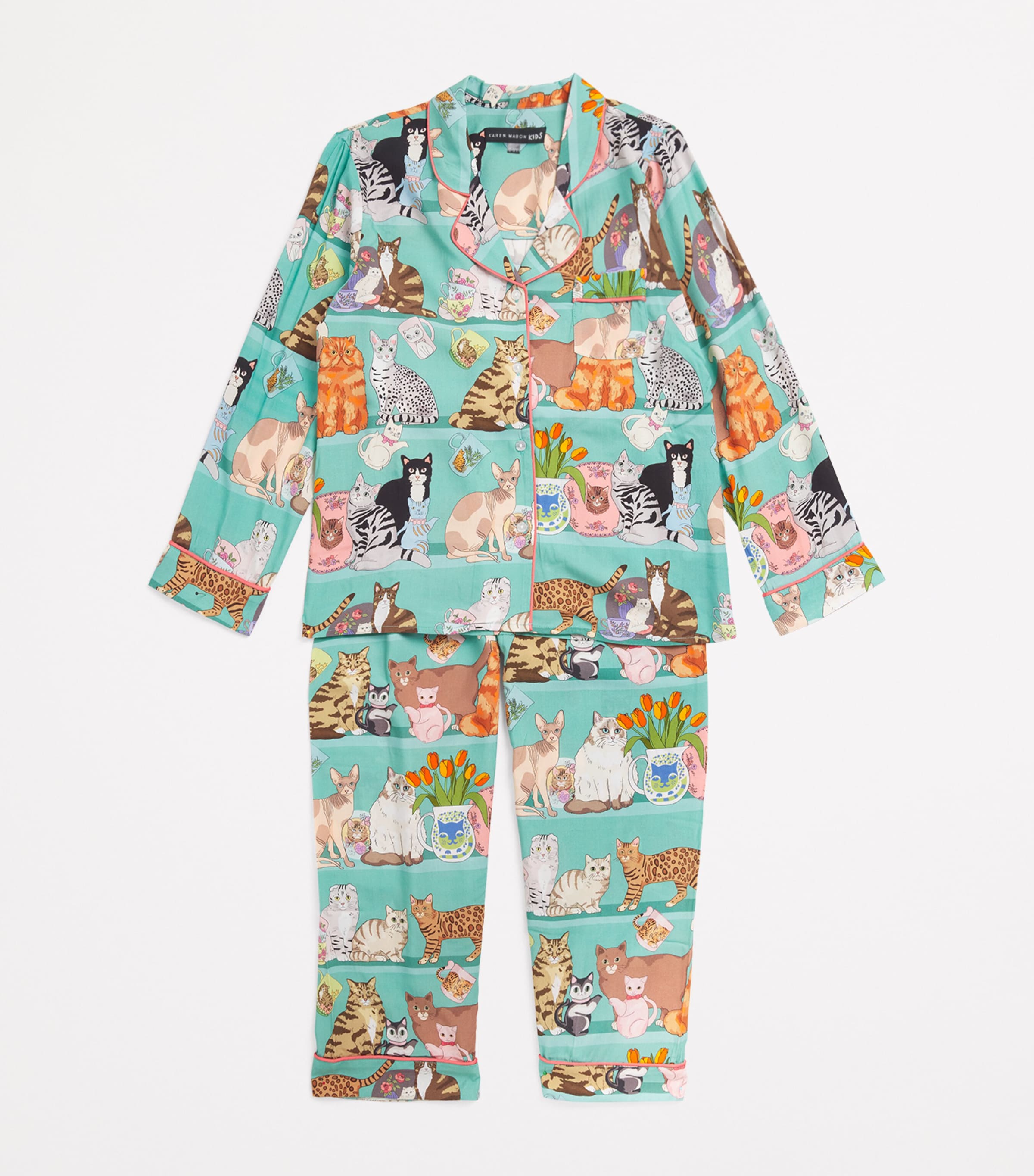 Cat Collector Pyjama Set (2-13 Years) BLUE Image 3