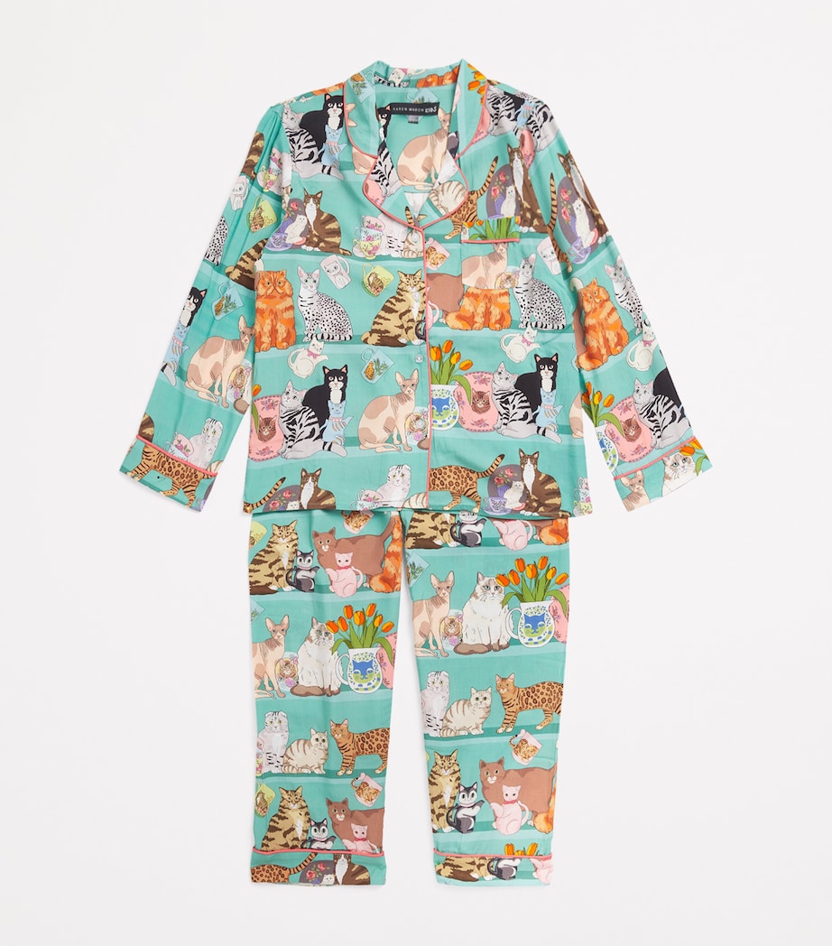 Cat Collector Pyjama Set (2-13 Years) BLUE Image 3