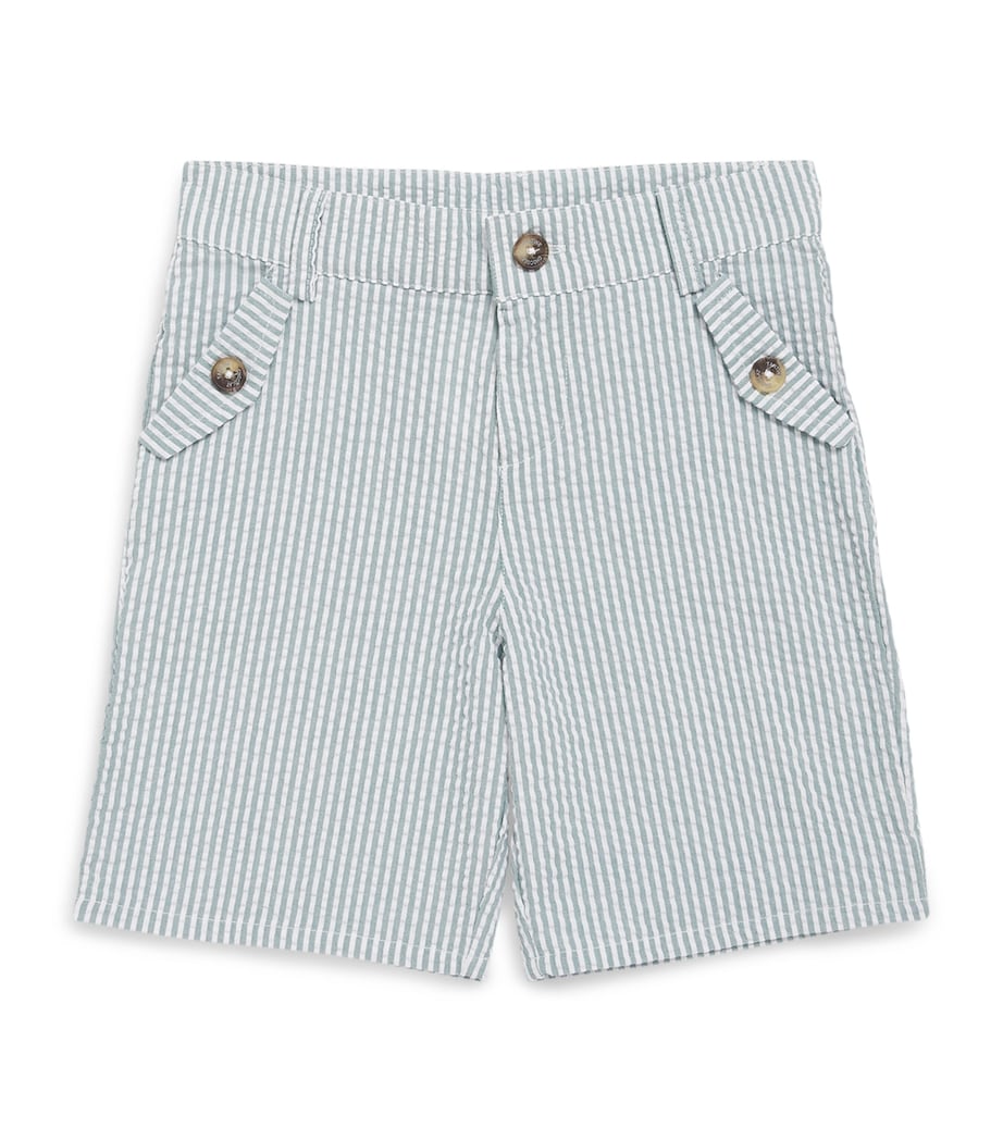 Cotton-Blend Chino Shorts (5-12 Years) 55 EMERAUDE Image 1