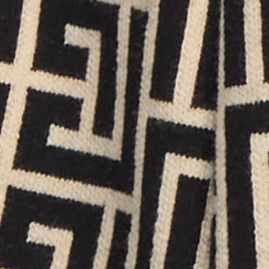 Pattern Print Sweatpants (6-36 Months) 106NECREAM-/BLACK Image 3