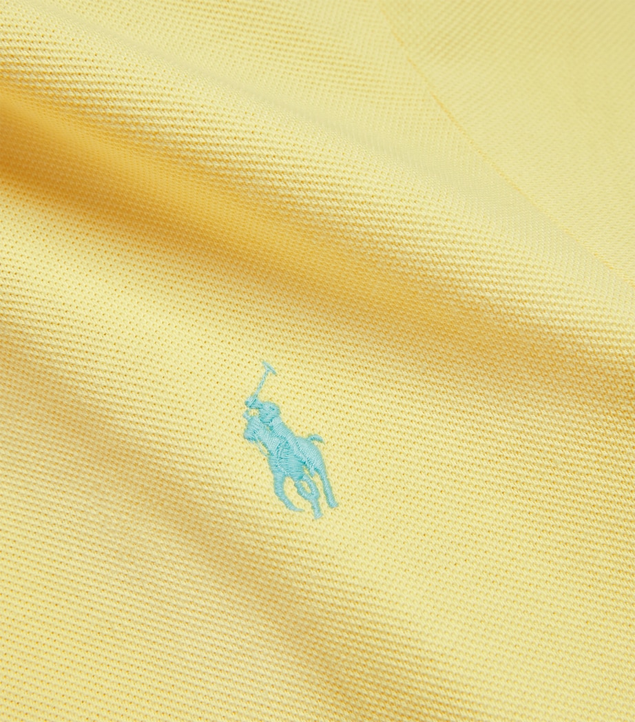 Cotton Mesh Slim-Fit Polo Shirt YELLOW Image 10