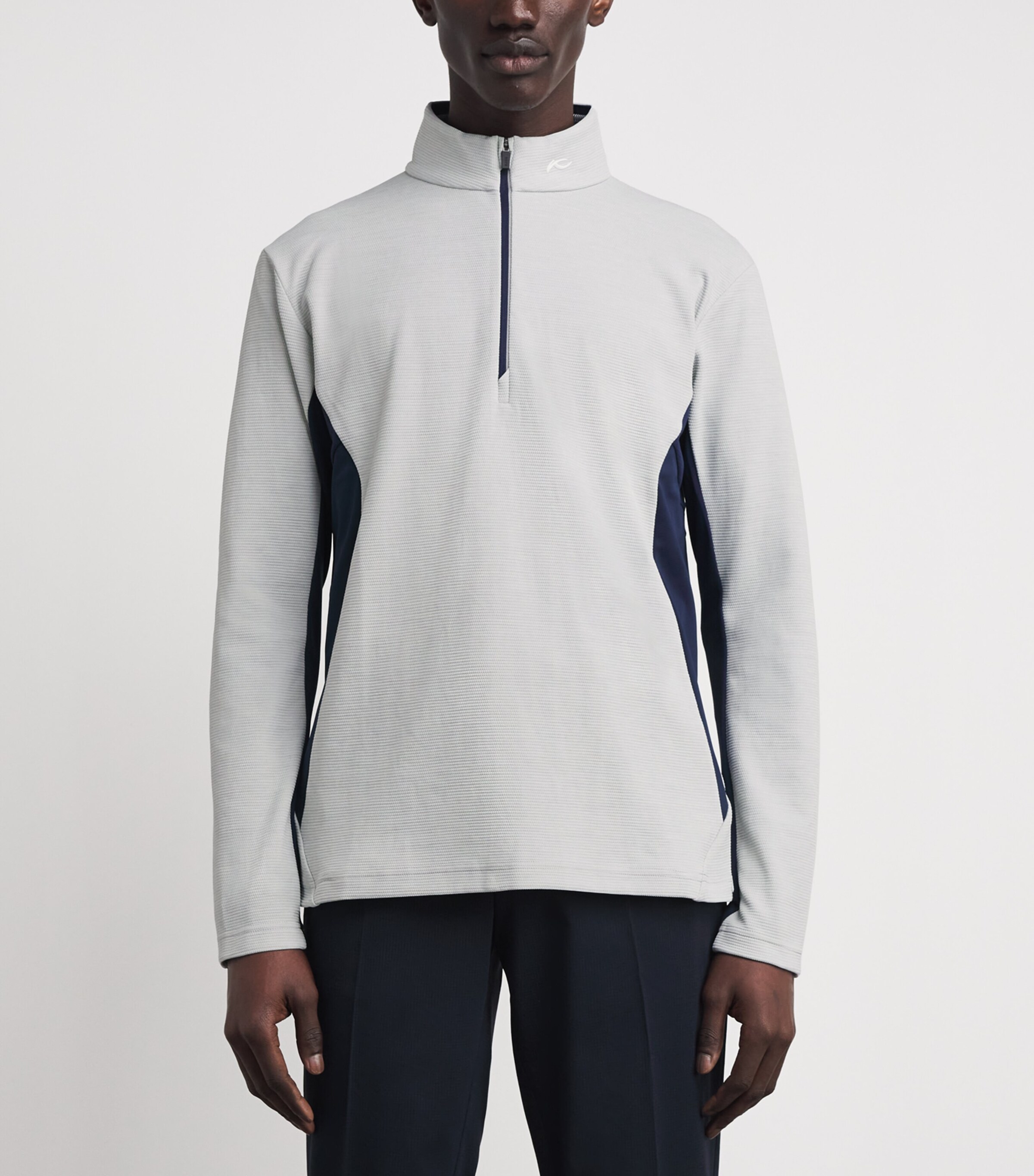 KJUS Mens Roman Midlayer Half-Zip Top Aly/atl Blu Image 4