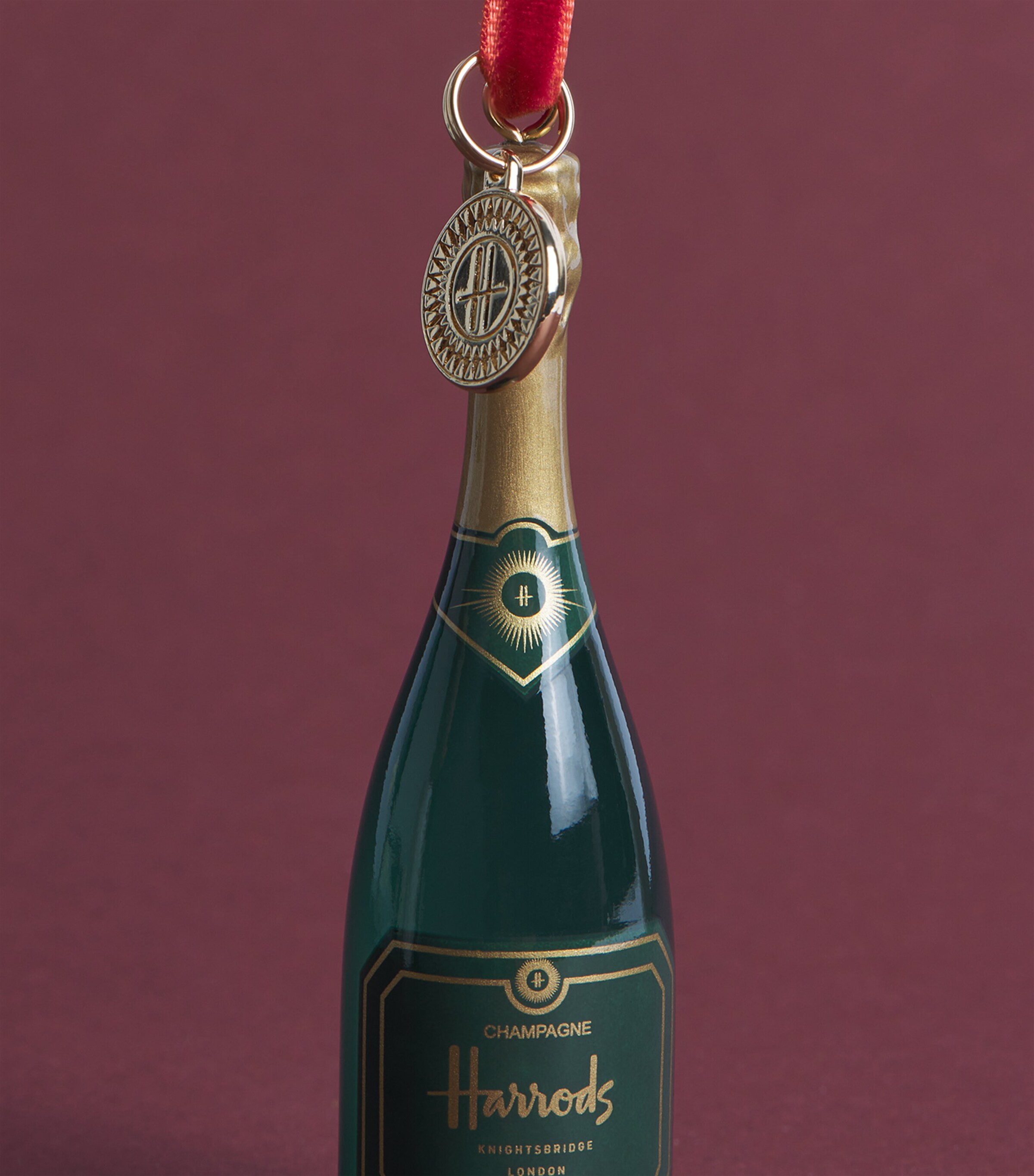 Harrods Champagne Bottle Tree Decoration Image 2