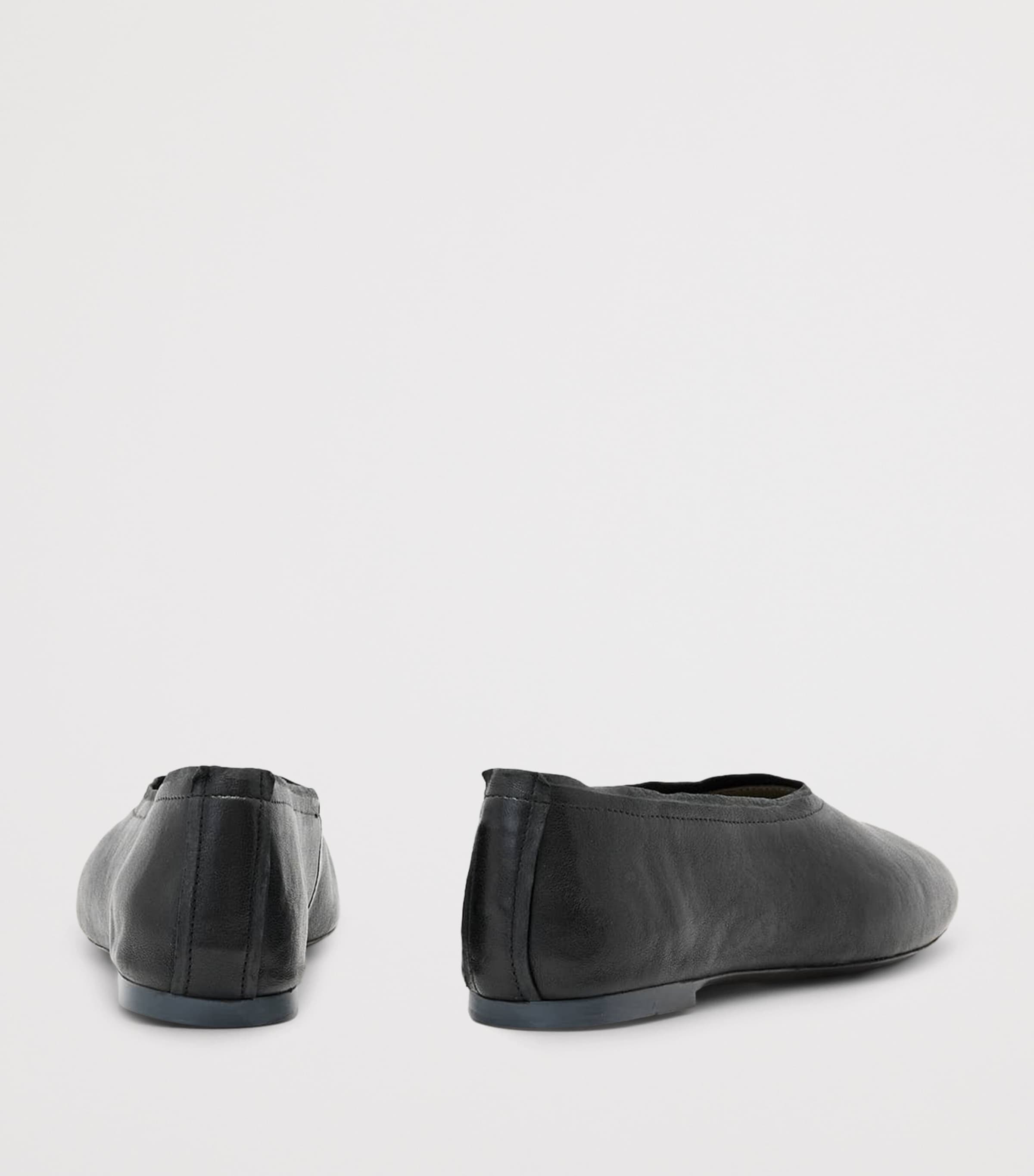 AllSaints Leather Hailee Ballet Flats Black Image 4
