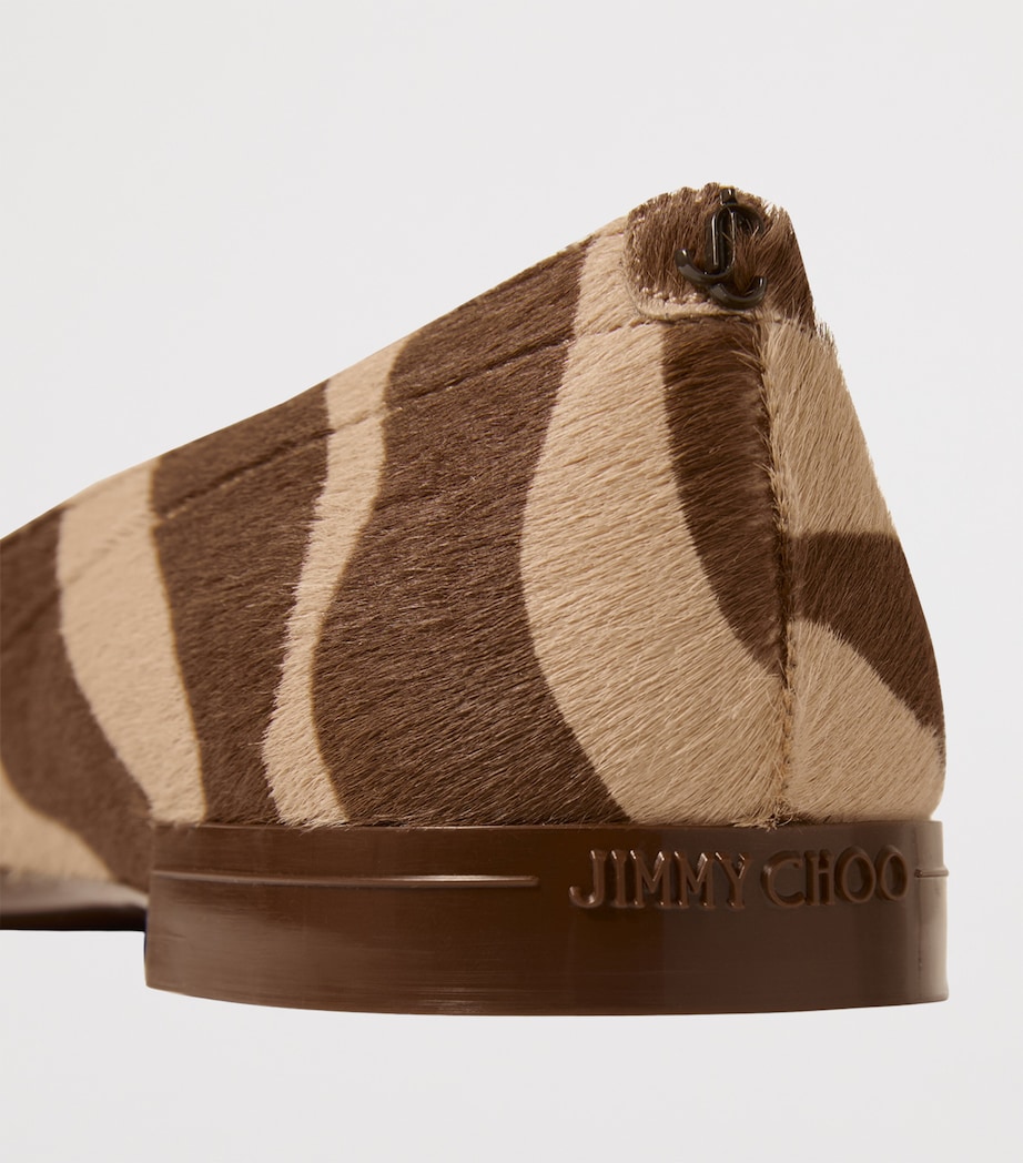 Scarlett Suede Zebra Print Ballet Flats CHOCOLATE MIX Image 5