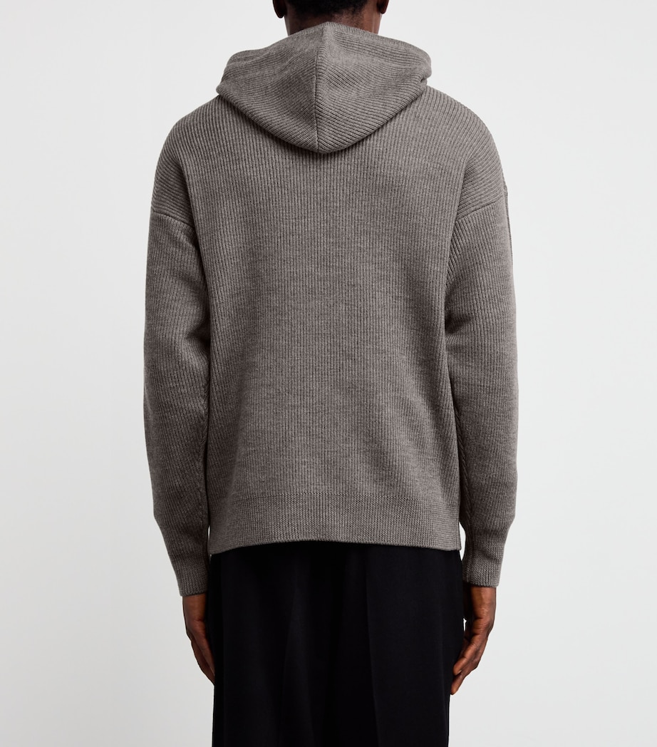 Virgin Wool Knitted Hoodie 260 NOCE Image 4