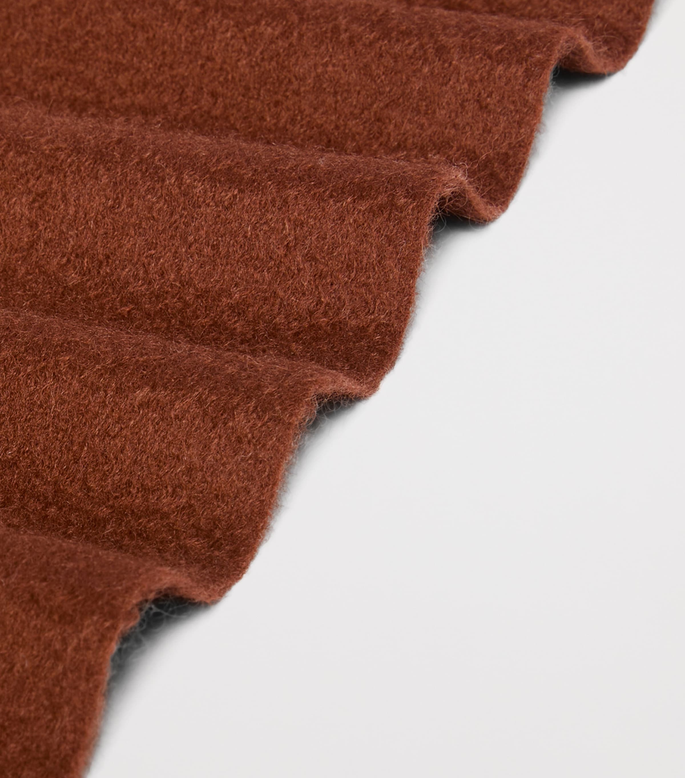Max Mara Cashmere Monogram Scarf Rust Image 3