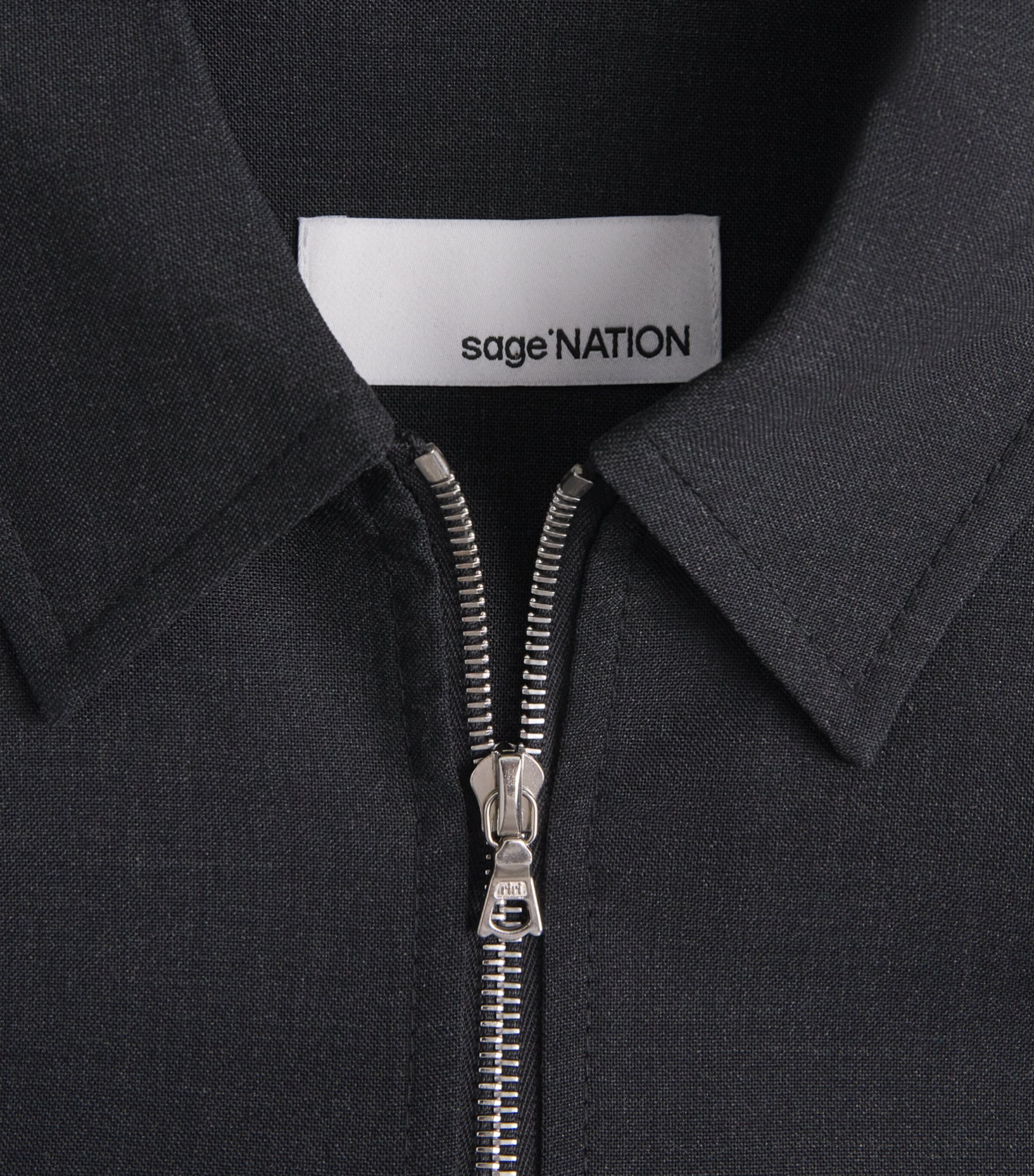 Sage Nation Mens Tailored Petrol Jacket Charcoal Image 6