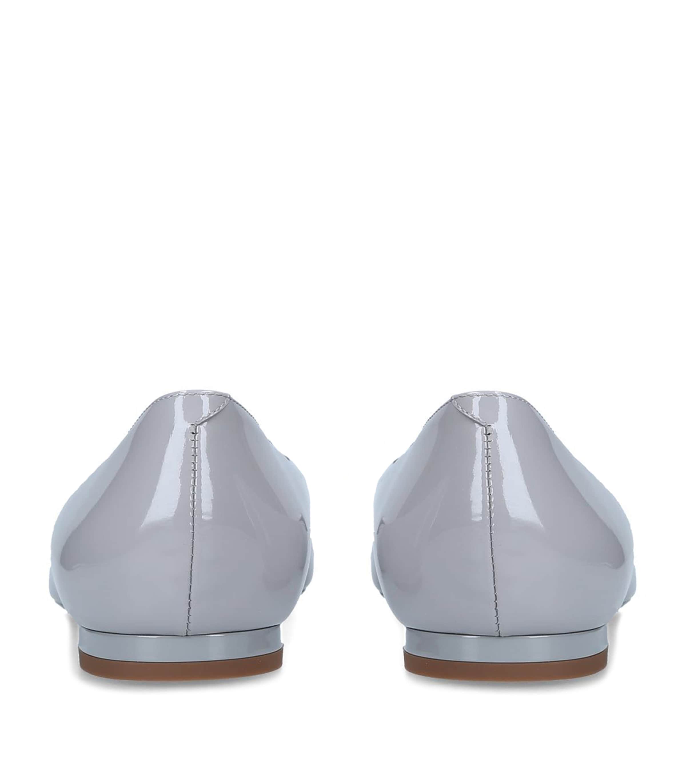 Leather Gommettine Ballet Flats GREY Image 4