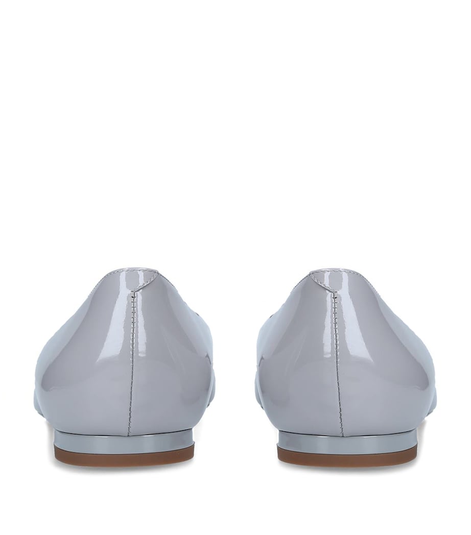 Leather Gommettine Ballet Flats GREY Image 4