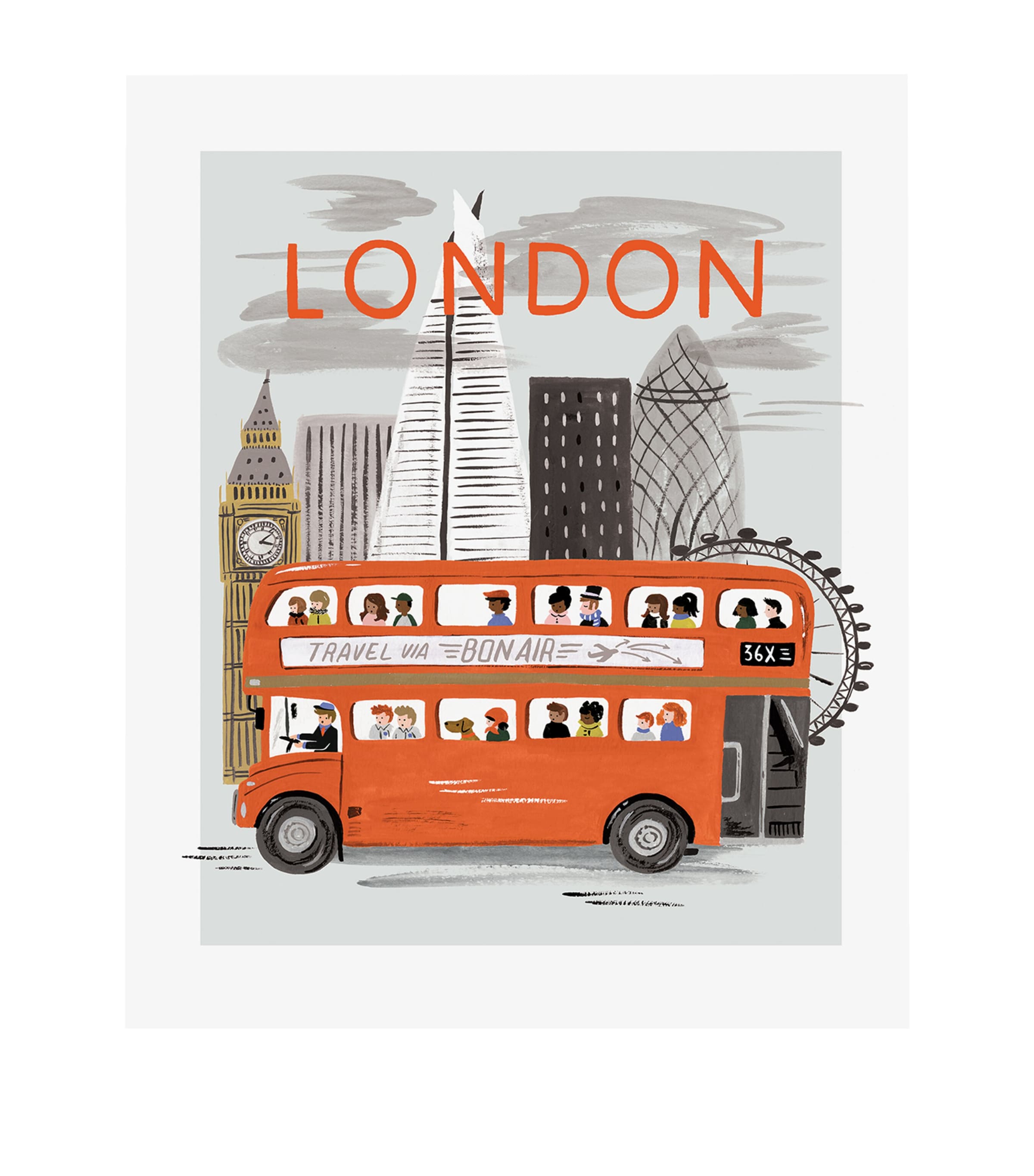 London World Traveller Print (10” x 8”) MIXED Image 1