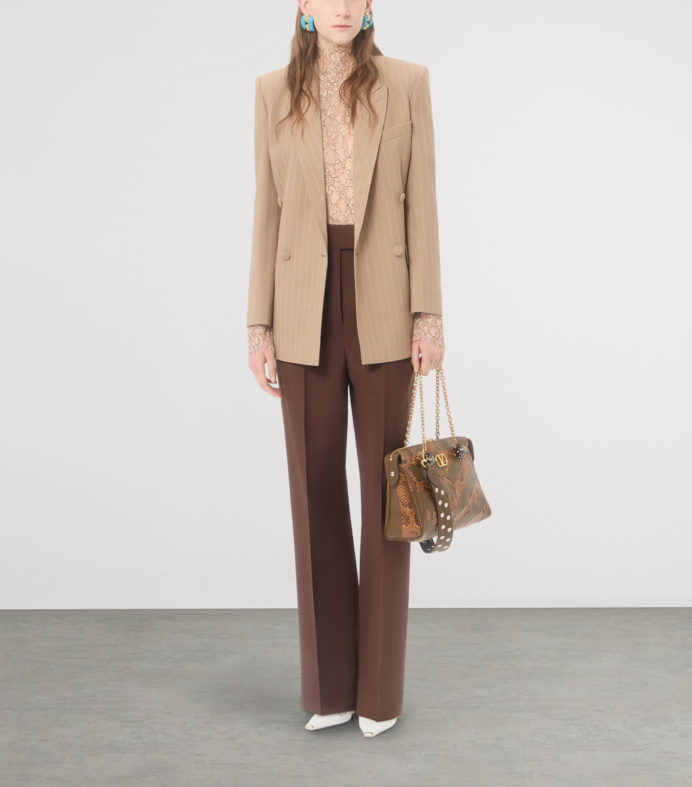 Valentino Womens Mohair Tailored Trousers Image 2