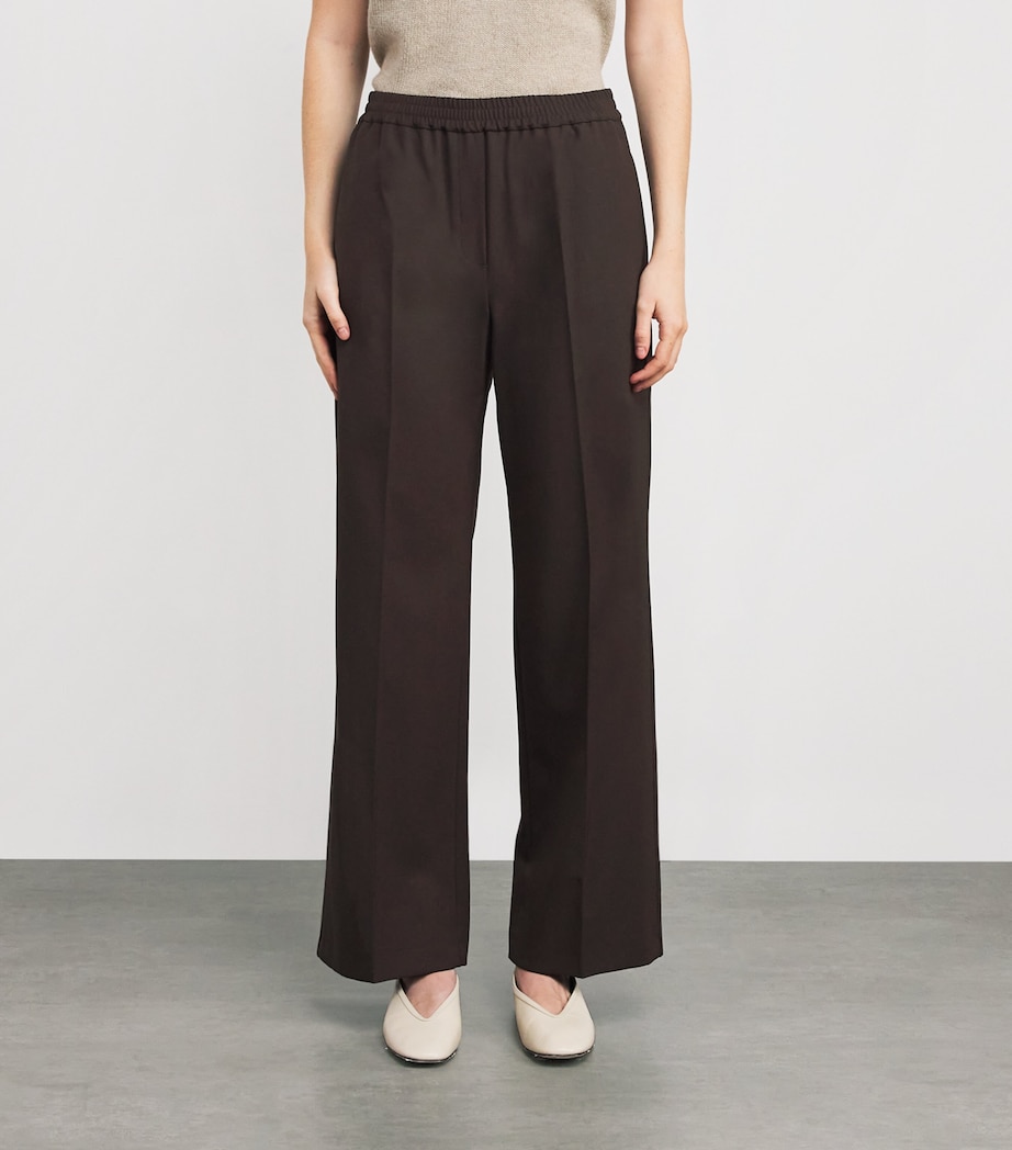 Wide-Leg Trousers CHOCOLATE Image 3