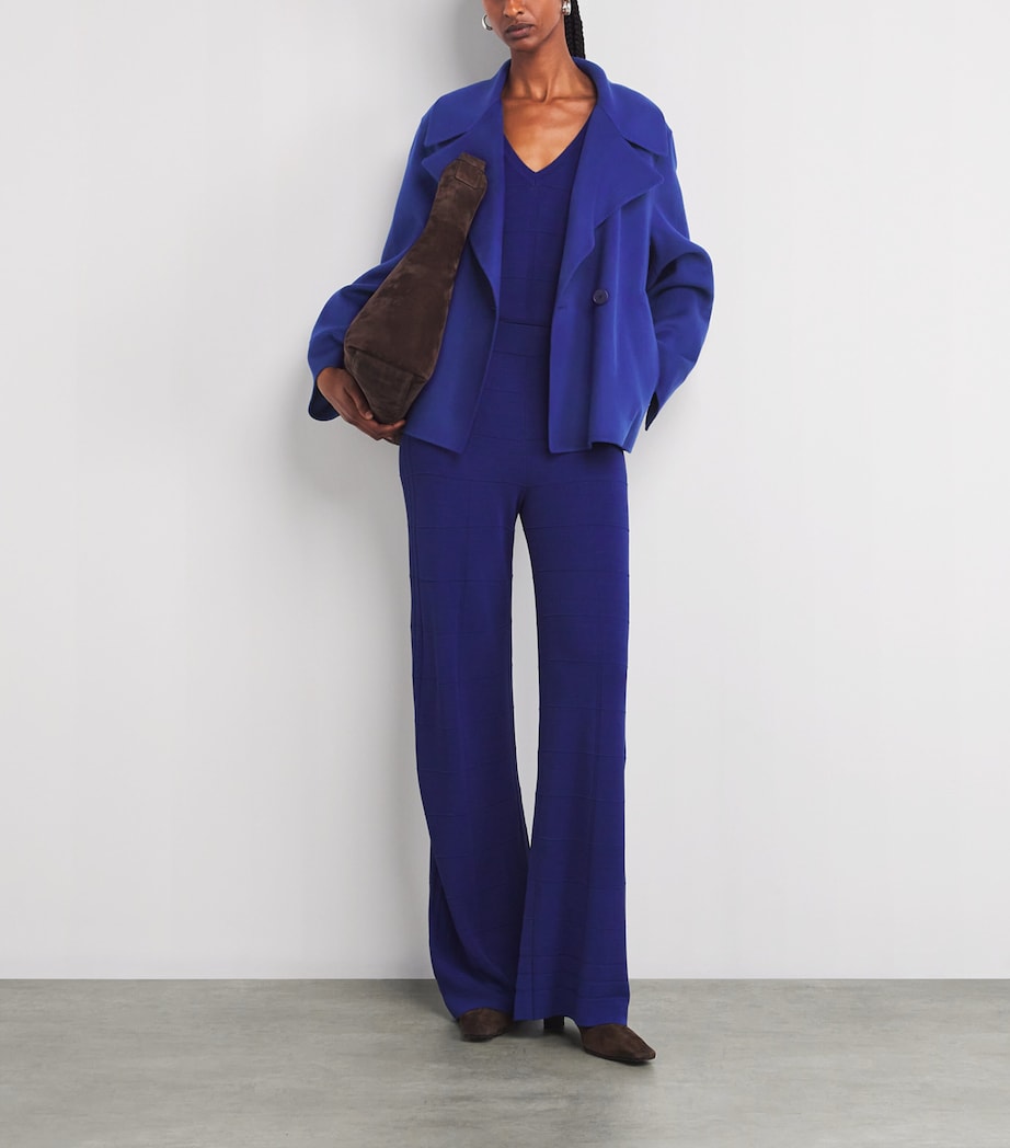 Wool-Silk Rollet Coat COBALT Image 2